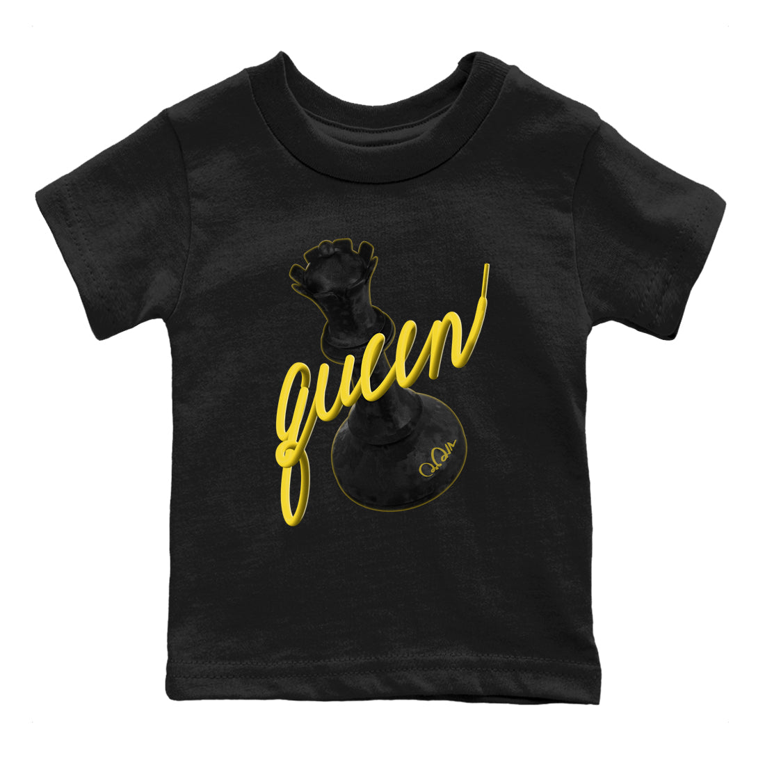 Air Jordan 4 Thunder Sneaker Match Tees 3D Queen Streetwear Sneaker Shirt AJ4 Thunder Jumpman Sneaker Release Tees Kids Shirts Black 2