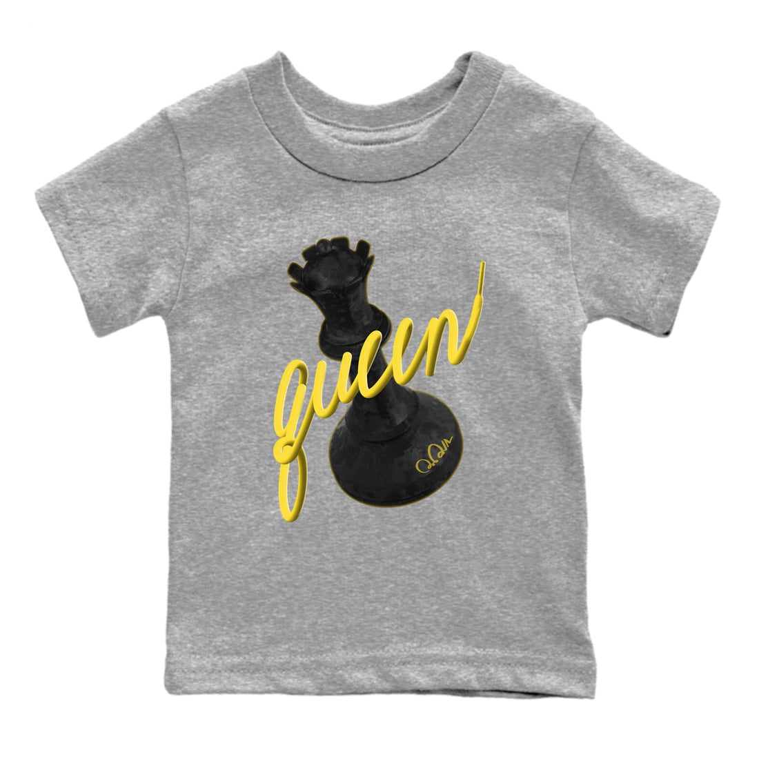 Air Jordan 4 Thunder Sneaker Match Tees 3D Queen Streetwear Sneaker Shirt AJ4 Thunder Jumpman Sneaker Release Tees Kids Shirts Heather Grey 2