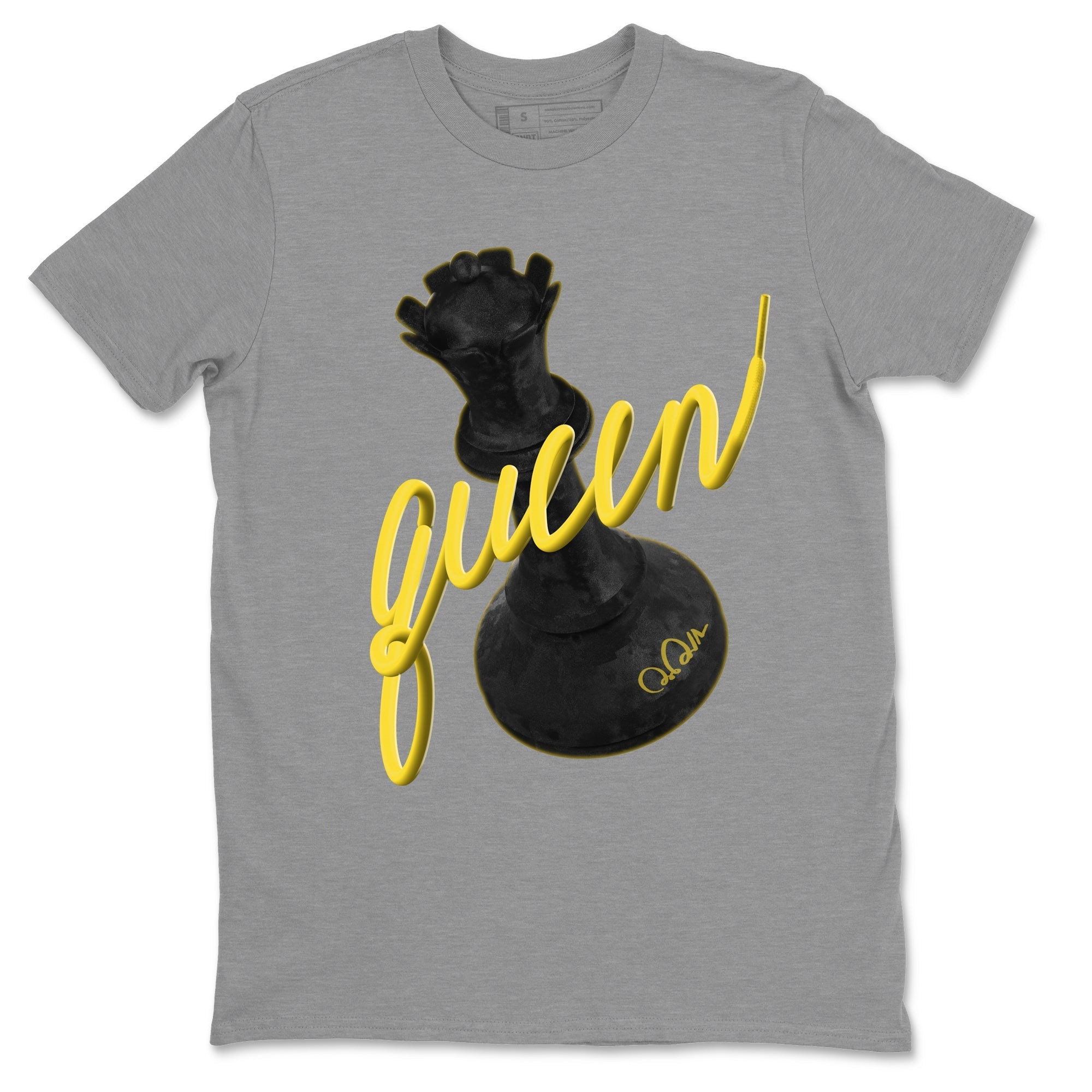 Air Jordan 4 Thunder Sneaker Match Tees 3D Queen Streetwear Sneaker Shirt AJ4 Thunder Jumpman Sneaker Release Tees Unisex Shirts Heather Grey 2