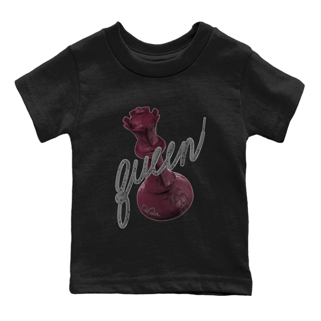 Air Jordan 5 Burgundy Sneaker Match Tees 3D Queen Streetwear Sneaker Shirt Air Jordan 5 Burgundy Sneaker Release Tees Kids Shirts Black 2