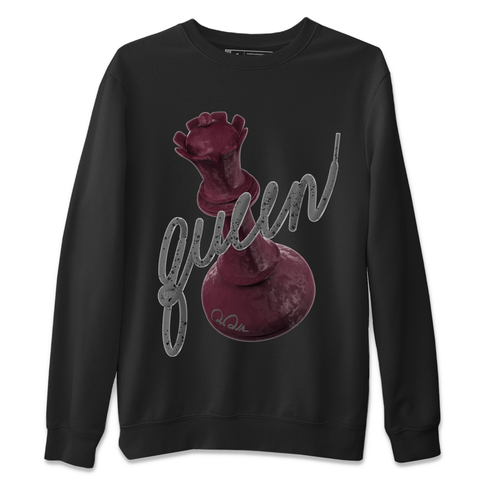 Air Jordan 5 Burgundy Sneaker Match Tees 3D Queen Streetwear Sneaker Shirt Air Jordan 5 Burgundy Sneaker Release Tees Unisex Shirts Black 2