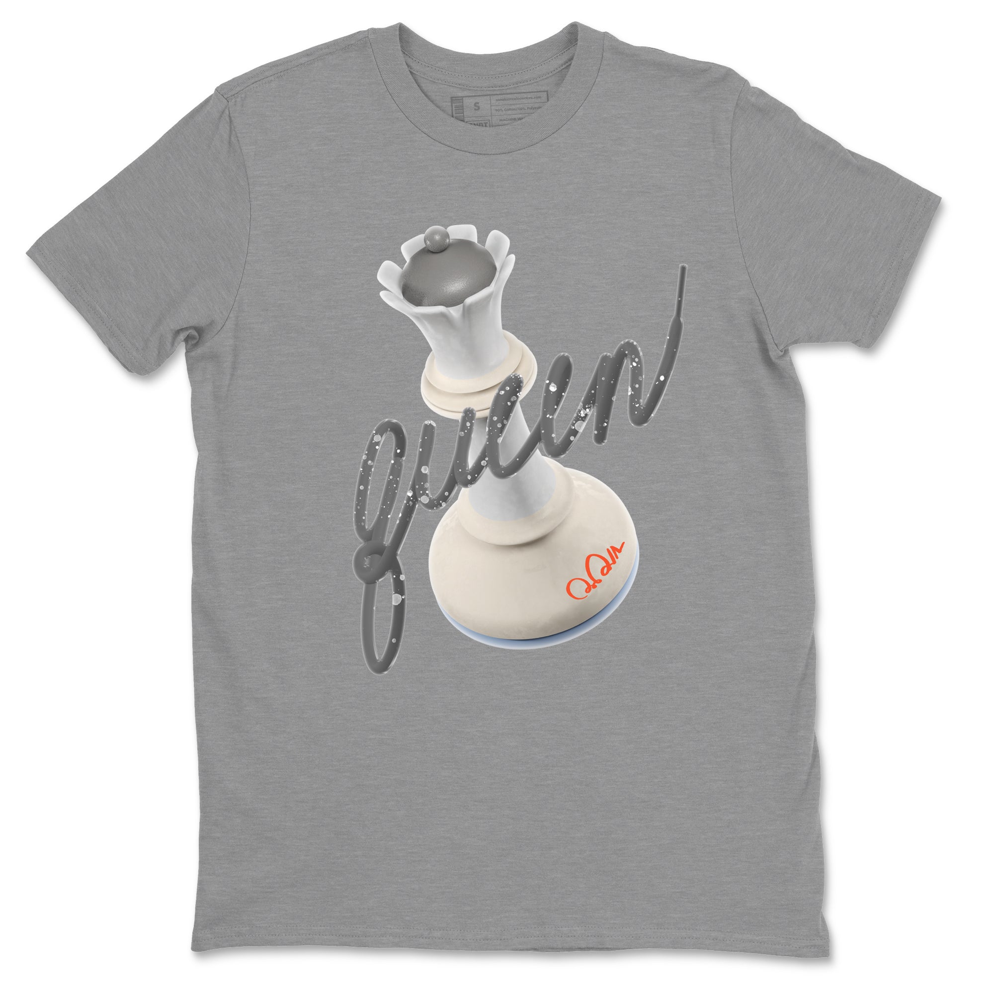 Air Jordan 5 Craft Sneaker Match Tees 3D Queen Streetwear Sneaker Shirt AJ5 SE Craft Sneaker Release Tees Unisex Shirts Heather Grey 2