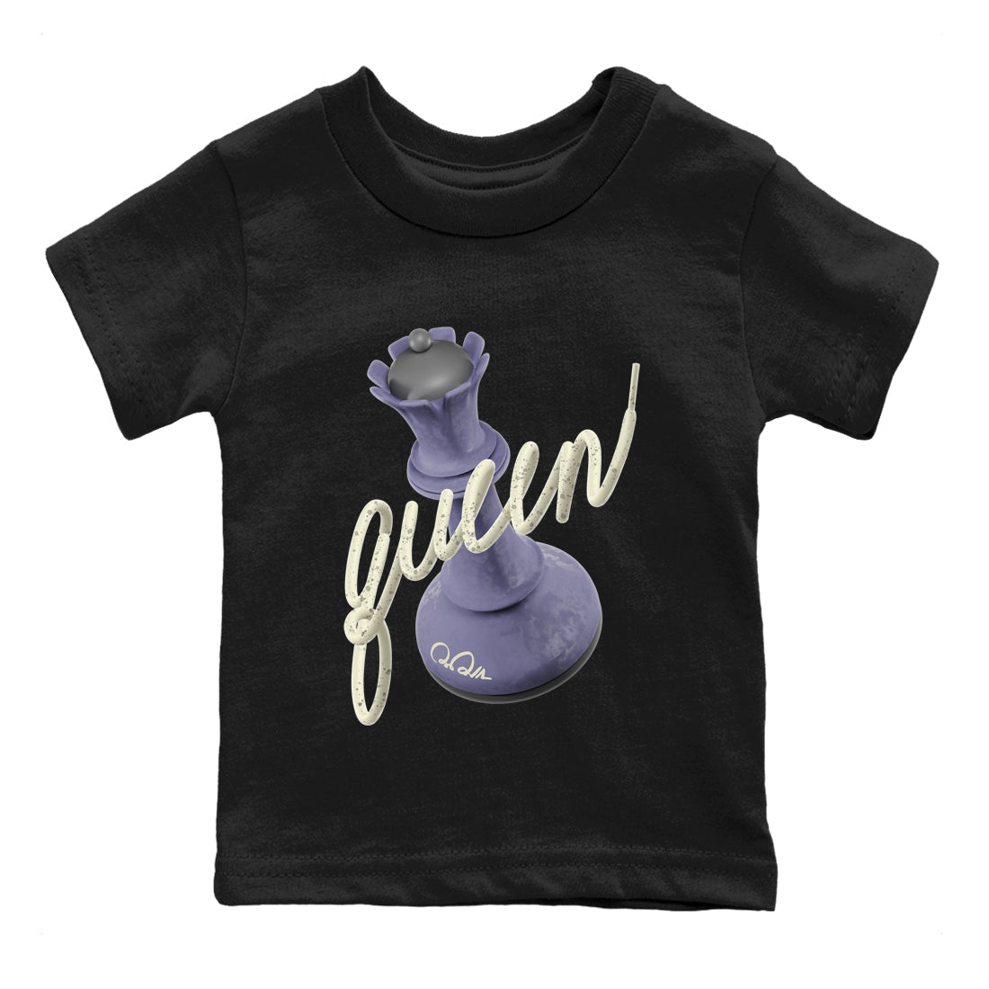 Air Jordan 5 Indigo Haze Sneaker Match Tees 3D Queen Streetwear Sneaker Shirt AJ5 Indigo Haze Sneaker Release Tees Kids Shirts Black 2