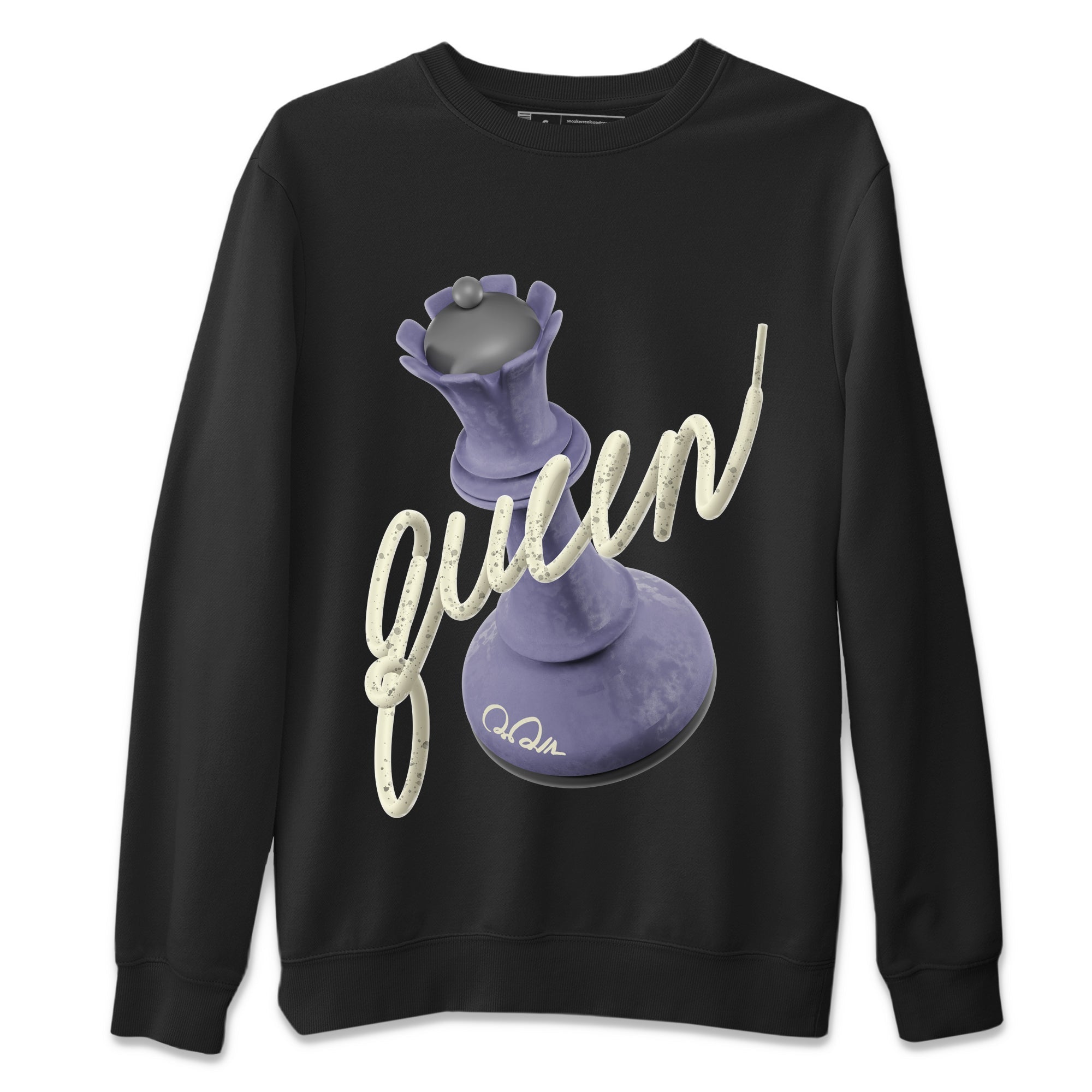 Air Jordan 5 Indigo Haze Sneaker Match Tees 3D Queen Streetwear Sneaker Shirt AJ5 Indigo Haze Sneaker Release Tees Unisex Shirts Black 2