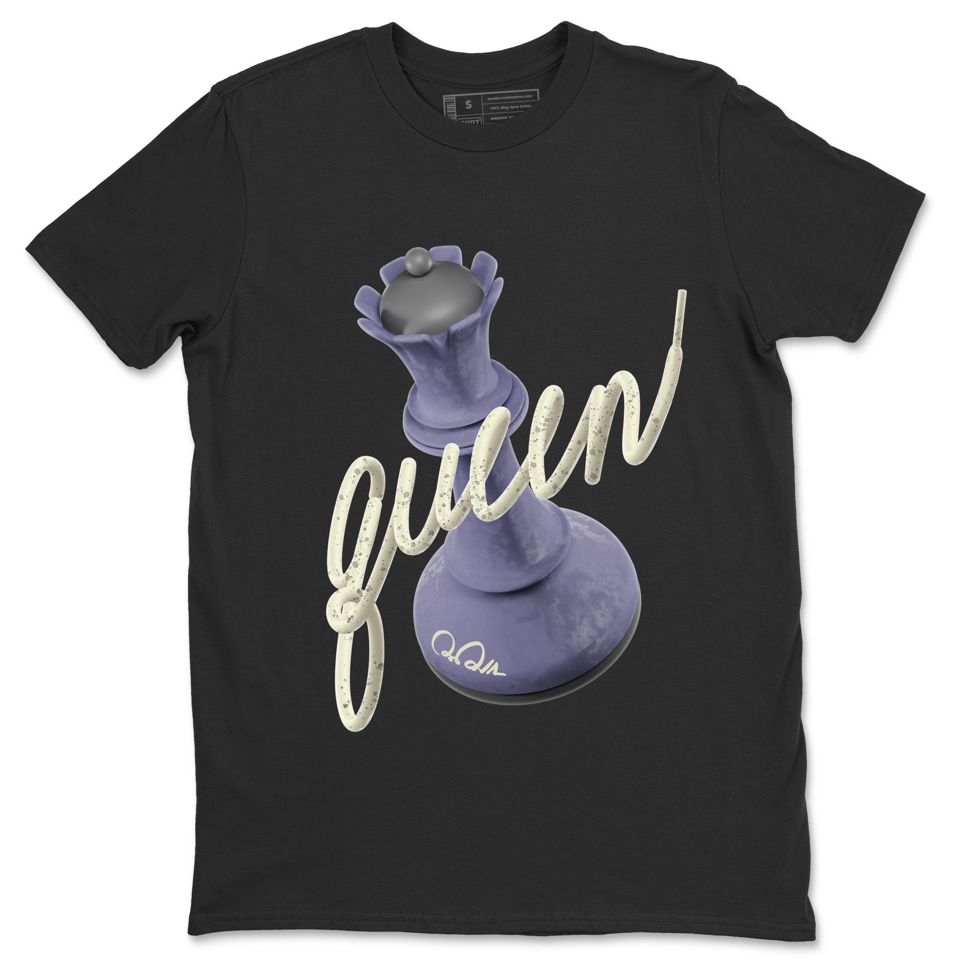 Air Jordan 5 Indigo Haze Sneaker Match Tees 3D Queen Streetwear Sneaker Shirt AJ5 Indigo Haze Sneaker Release Tees Unisex Shirts Black 2