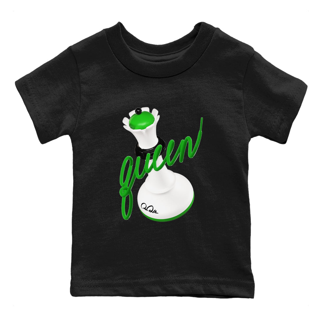 Air Jordan 5 Lucky Green shirt to match jordans 3D Queen sneaker tees AJ5 Lucky Green Drip Gear Zone baby toddler Black 2 cotton Shirt