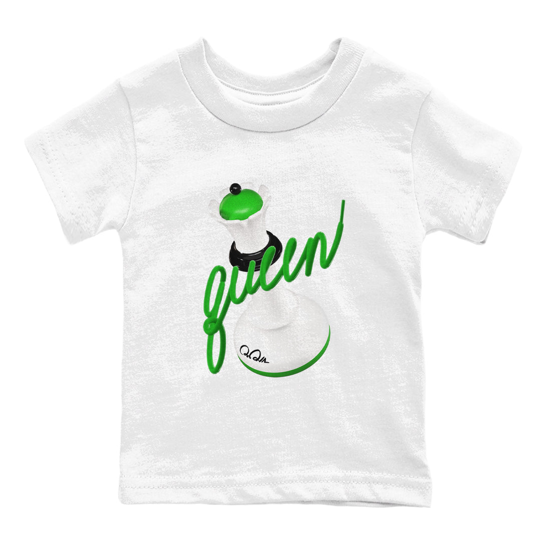 Air Jordan 5 Lucky Green shirt to match jordans 3D Queen sneaker tees AJ5 Lucky Green Drip Gear Zone baby toddler White 2 cotton Shirt