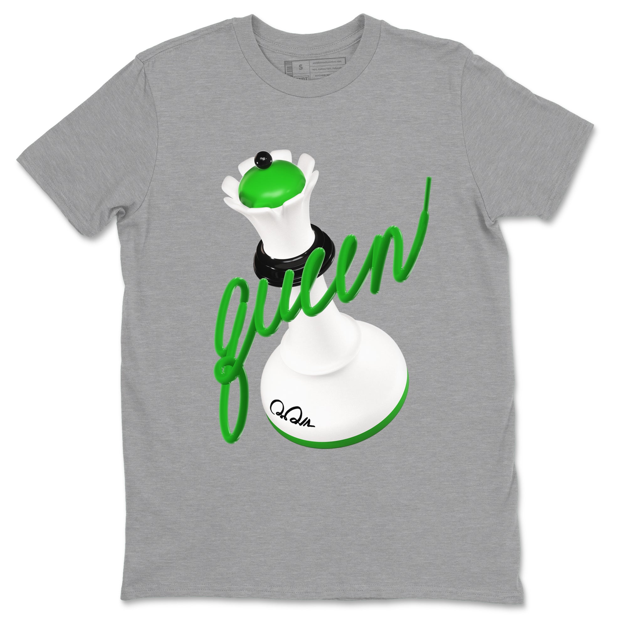 Air Jordan 5 Lucky Green shirt to match jordans 3D Queen sneaker tees AJ5 Lucky Green Drip Gear Zone unisex cotton Heather Grey 2 crew neck shirt