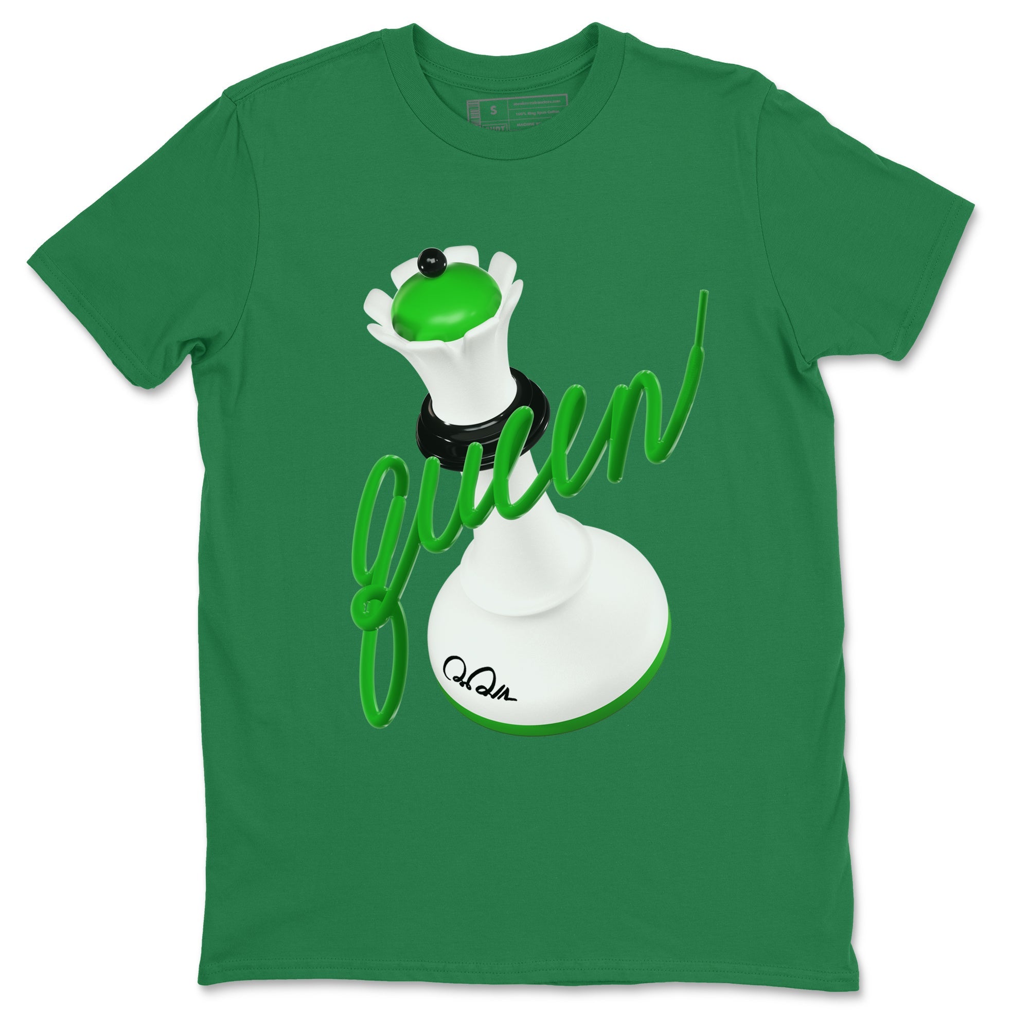 Air Jordan 5 Lucky Green shirt to match jordans 3D Queen sneaker tees AJ5 Lucky Green Drip Gear Zone unisex cotton Kelly Green 2 crew neck shirt