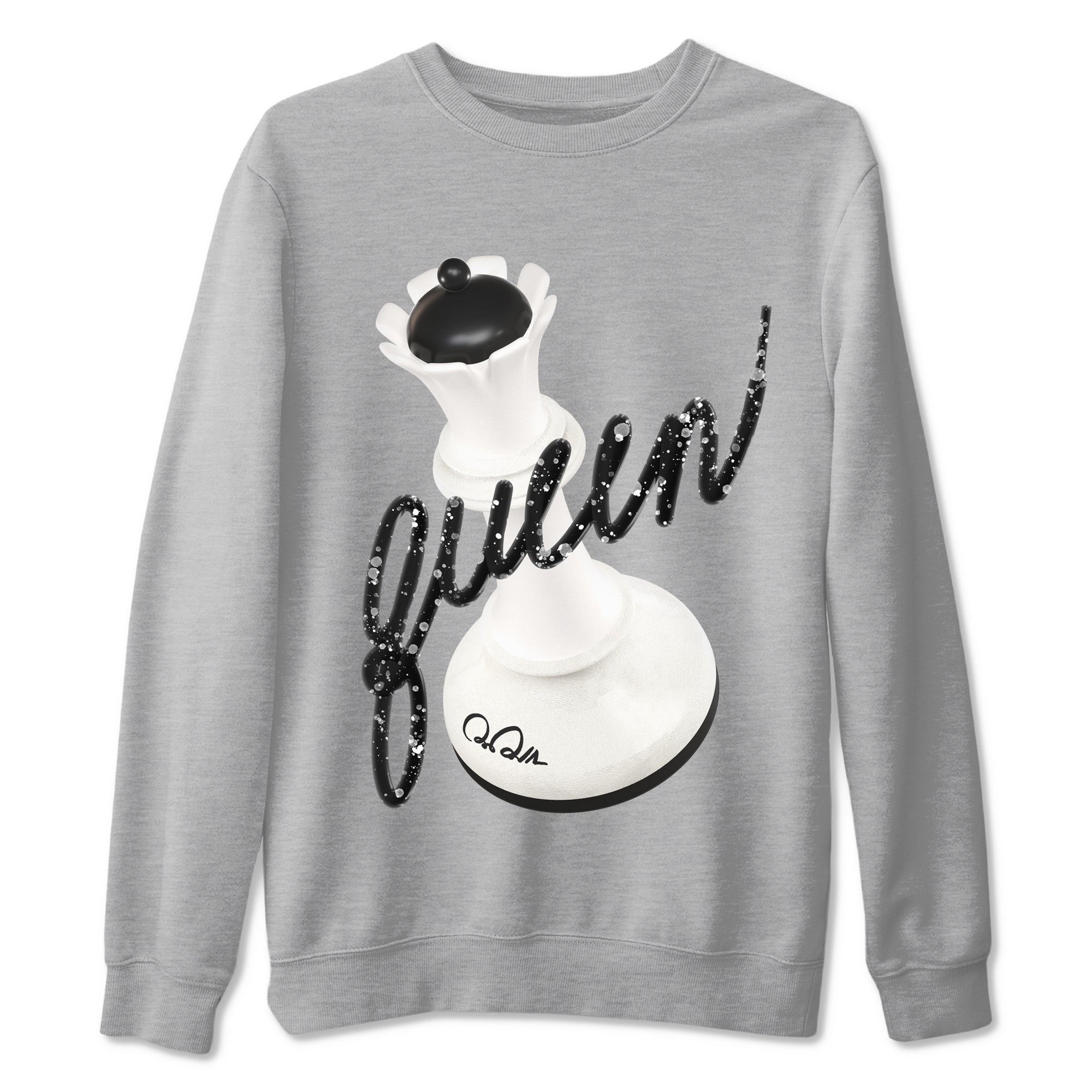 5s Sail shirt to match jordans 3D Queen sneaker tees Air Jordan 5 Sail Drip Gear Zone unisex cotton Heather Grey 2 crew neck shirt