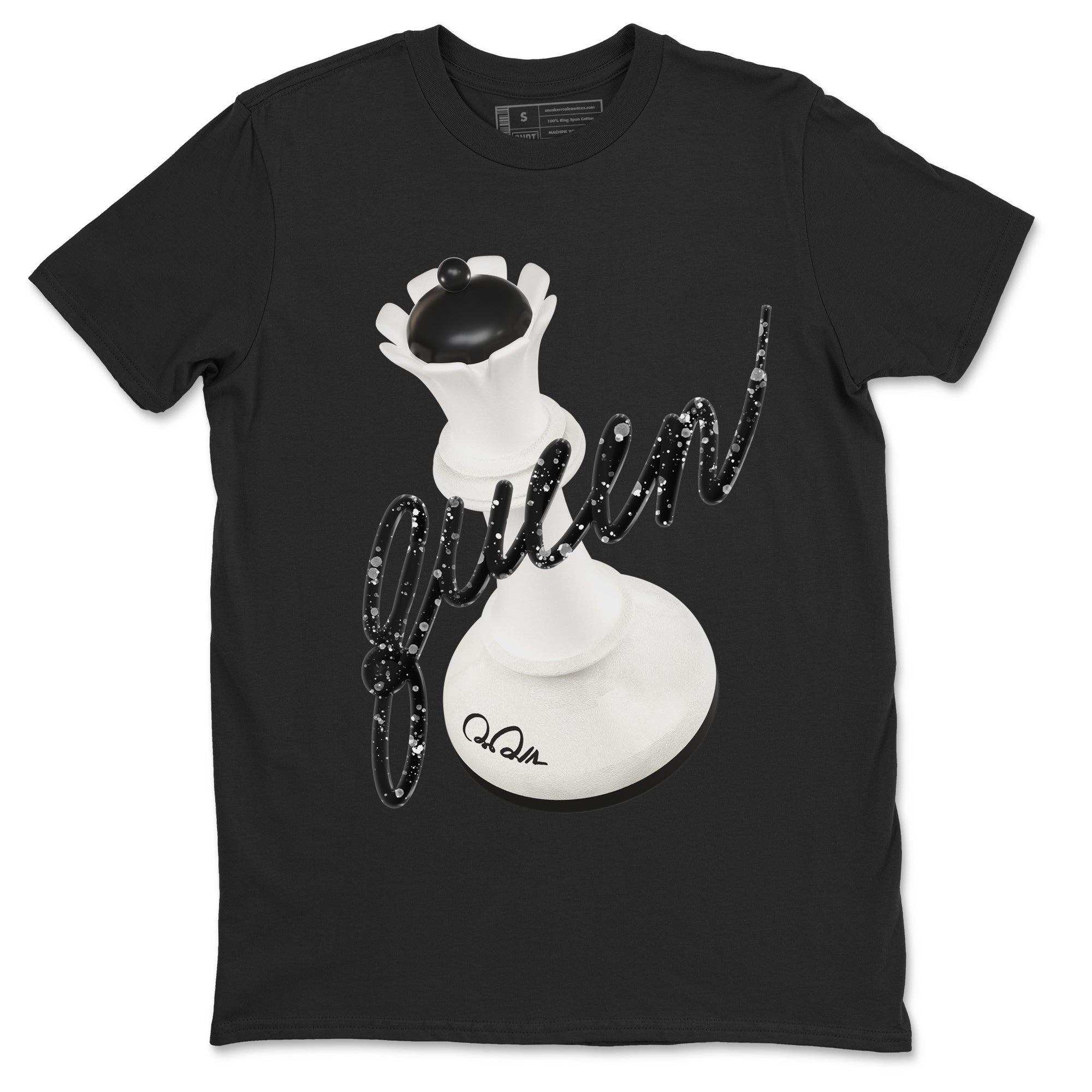 5s Sail shirt to match jordans 3D Queen sneaker tees Air Jordan 5 Sail Drip Gear Zone unisex cotton Black 2 crew neck shirt