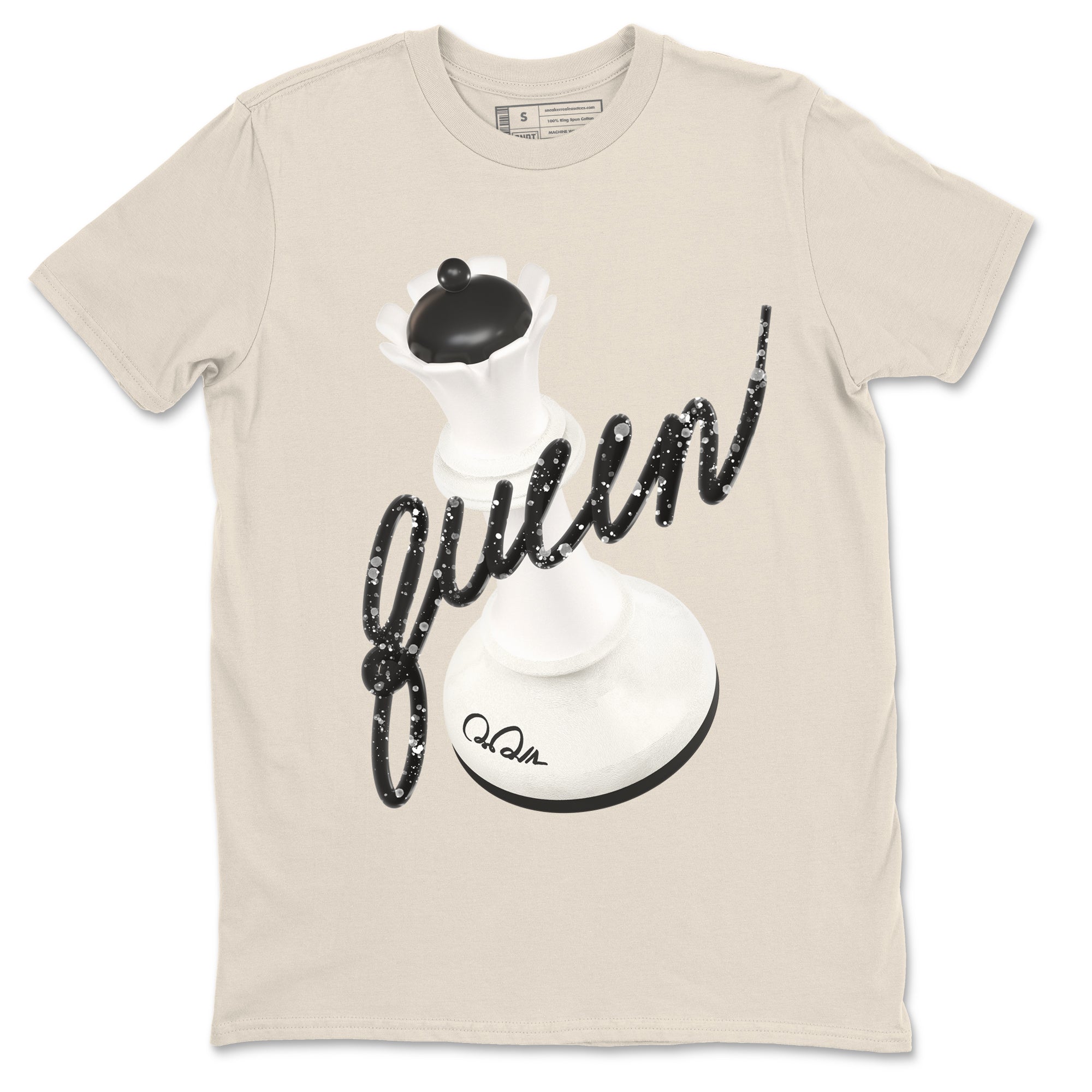 5s Sail shirt to match jordans 3D Queen sneaker tees Air Jordan 5 Sail Drip Gear Zone unisex cotton Natural 2 crew neck shirt