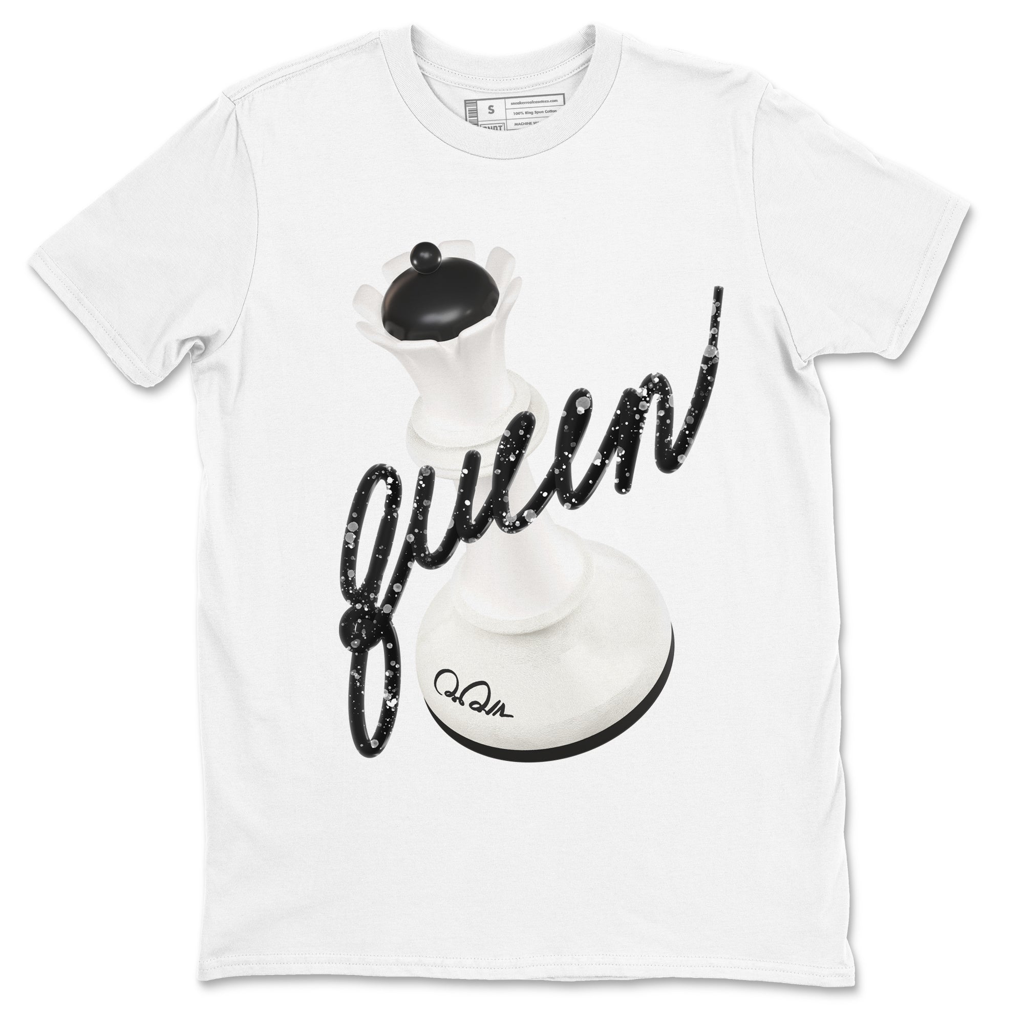 5s Sail shirt to match jordans 3D Queen sneaker tees Air Jordan 5 Sail Drip Gear Zone unisex cotton White 2 crew neck shirt