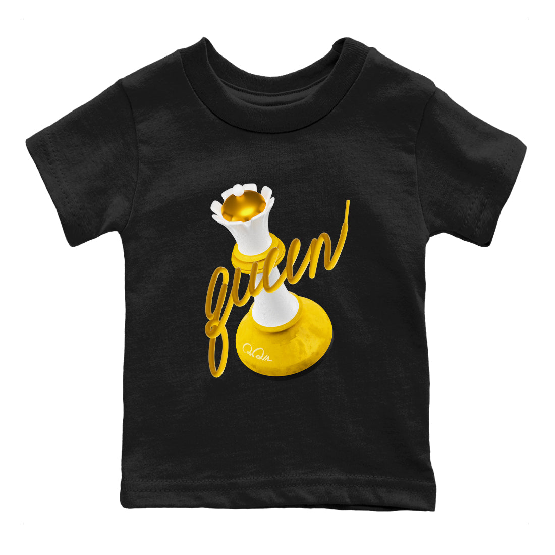 6s Yellow Ochre shirt to match jordans 3D Queen sneaker tees streetwear brand Air Jordan 6 Yellow Ochre Drip Gear Zone Brand Baby Toddler Black 2 T-Shirt