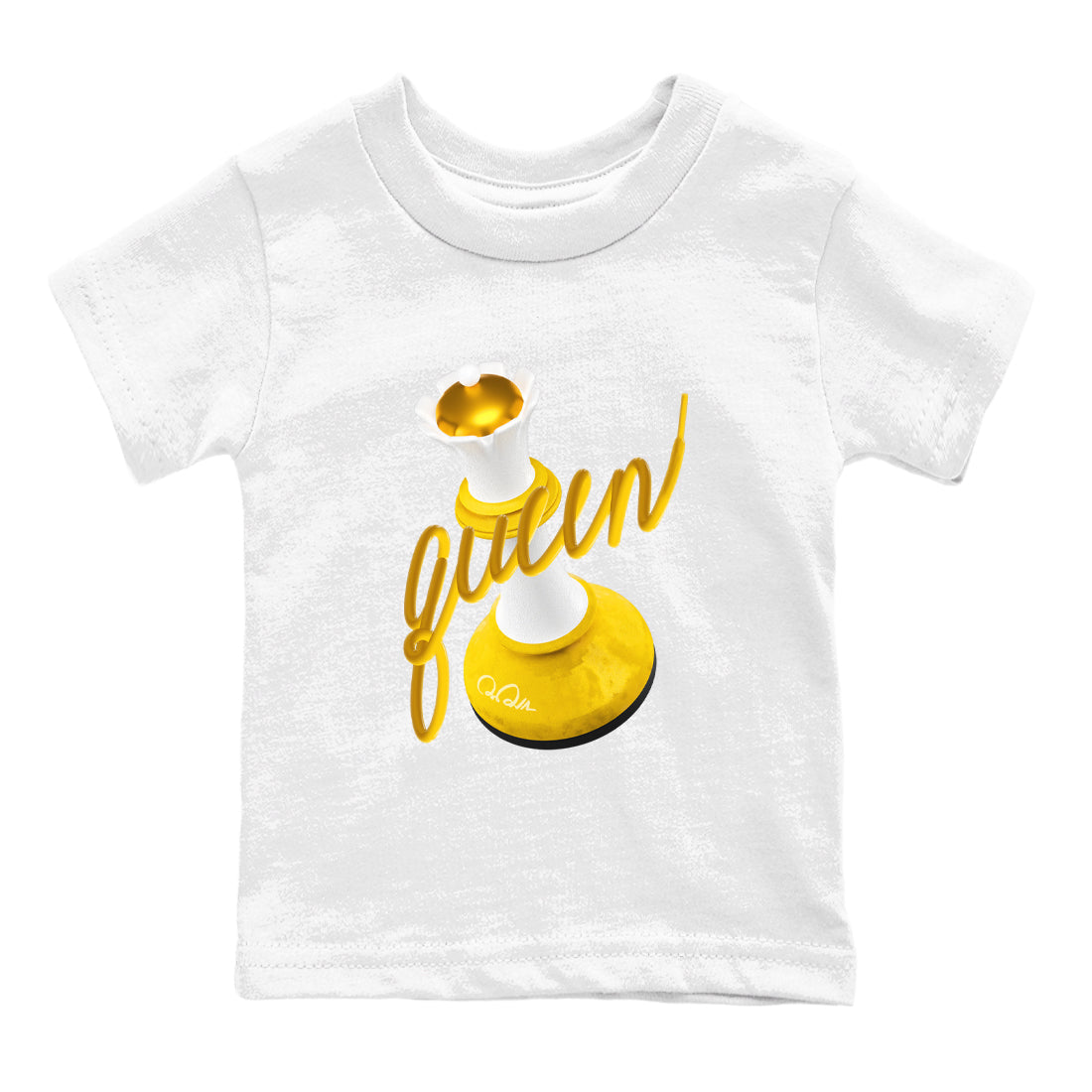 6s Yellow Ochre shirt to match jordans 3D Queen sneaker tees streetwear brand Air Jordan 6 Yellow Ochre Drip Gear Zone Brand Baby Toddler White 2 T-Shirt