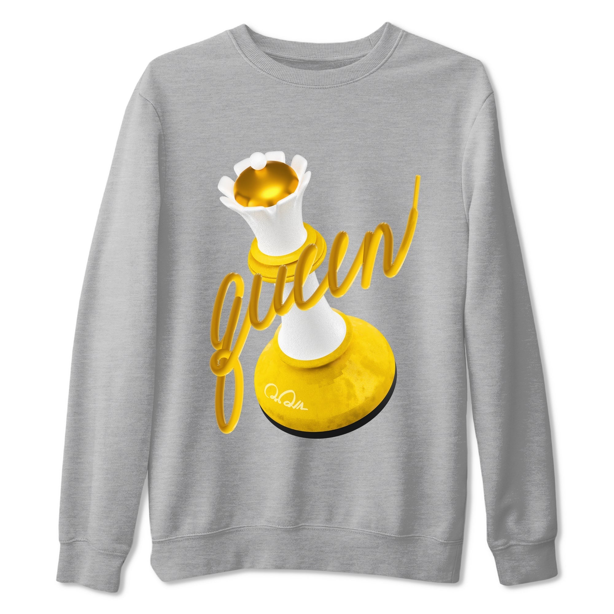 6s Yellow Ochre shirt to match jordans 3D Queen sneaker tees streetwear brand Air Jordan 6 Yellow Ochre Drip Gear Zone Brand Unisex Heather Grey 2 T-Shirt