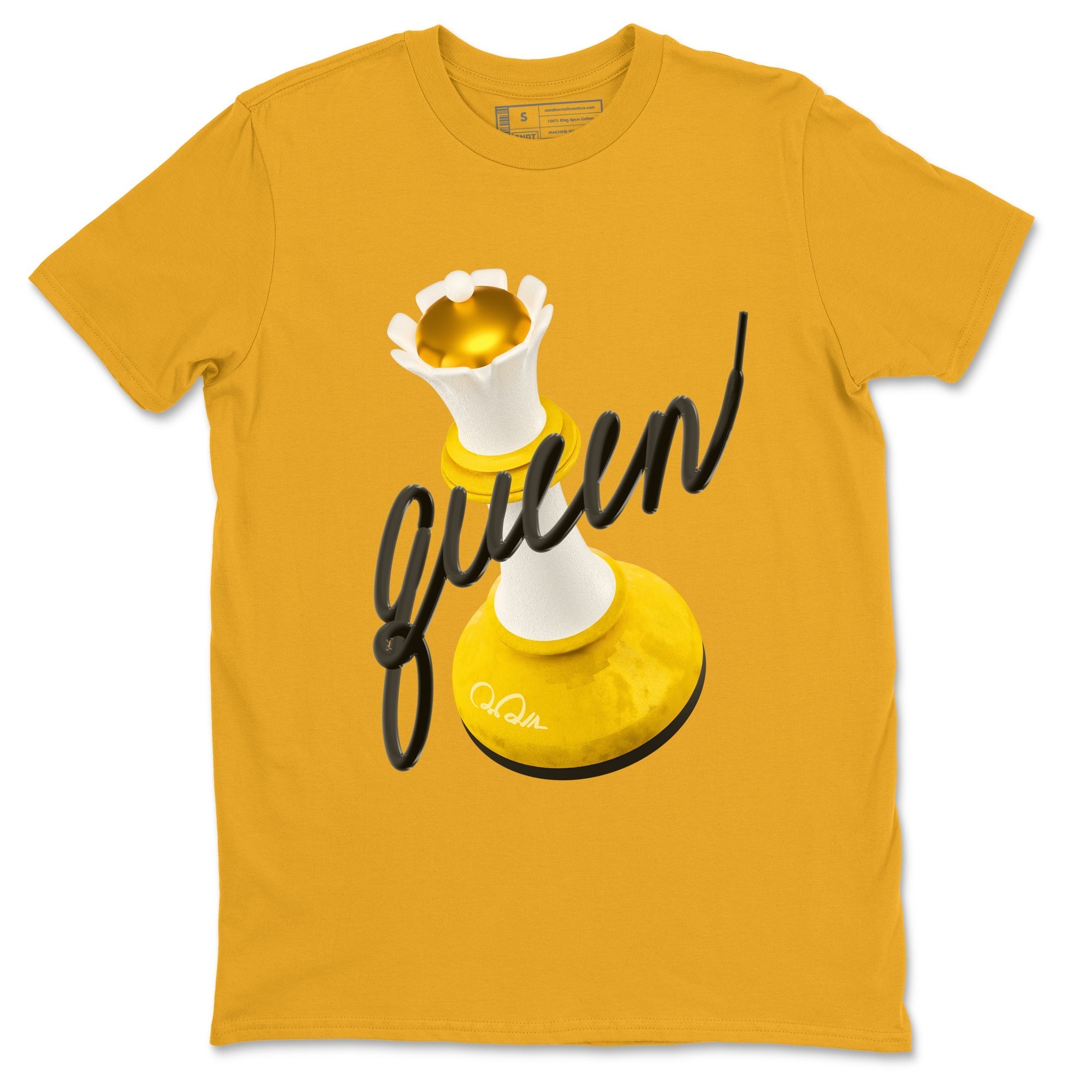 6s Yellow Ochre shirt to match jordans 3D Queen sneaker tees streetwear brand Air Jordan 6 Yellow Ochre Drip Gear Zone Brand Unisex Gold 2 T-Shirt