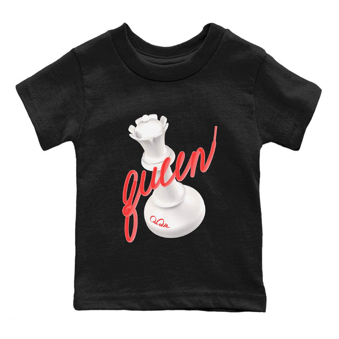 Air Jordan 7 Infrared Sneaker Match Tees 3D Queen Streetwear Sneaker Shirt AJ7 Infrared Sneaker Release Tees Kids Shirts Black 2