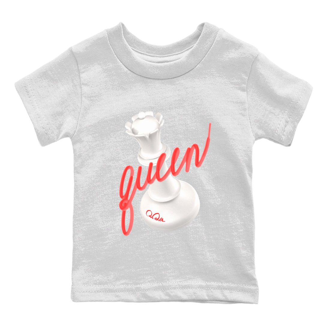 Air Jordan 7 Infrared Sneaker Match Tees 3D Queen Streetwear Sneaker Shirt AJ7 Infrared Sneaker Release Tees Kids Shirts White 2