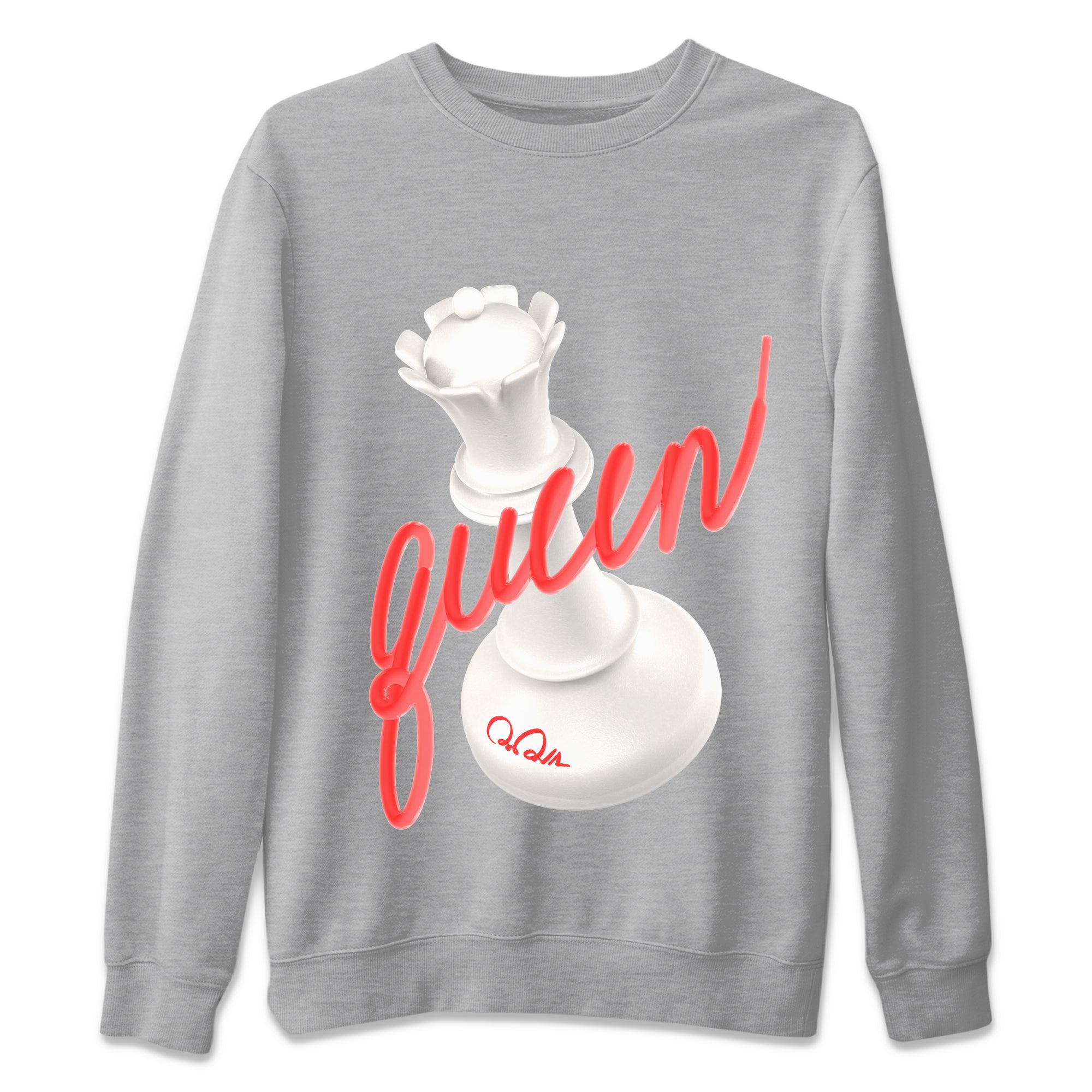 Air Jordan 7 Infrared Sneaker Match Tees 3D Queen Streetwear Sneaker Shirt AJ7 Infrared Sneaker Release Tees Unisex Shirts Heather Grey 2