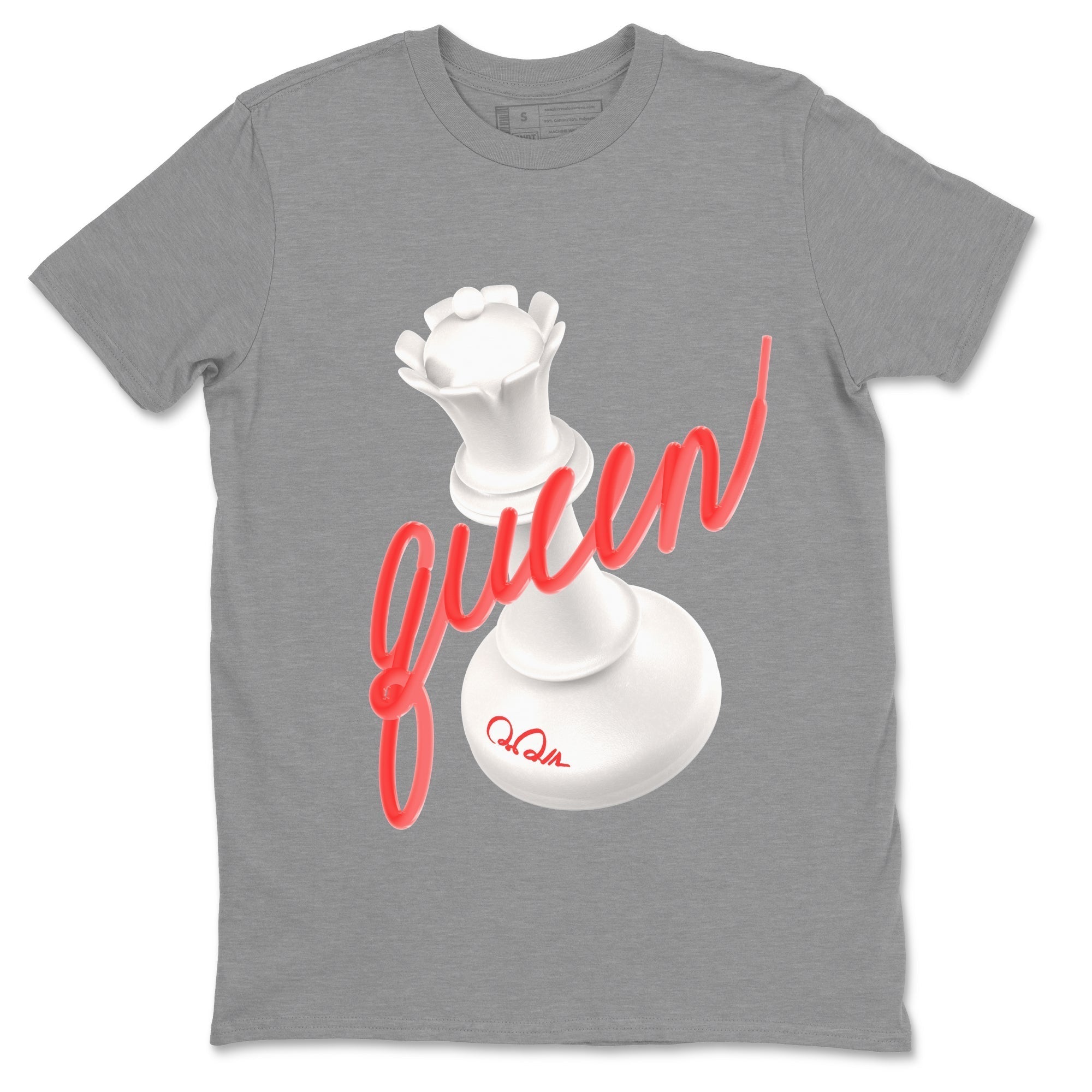 Air Jordan 7 Infrared Sneaker Match Tees 3D Queen Streetwear Sneaker Shirt AJ7 Infrared Sneaker Release Tees Unisex Shirts Heather Grey 2
