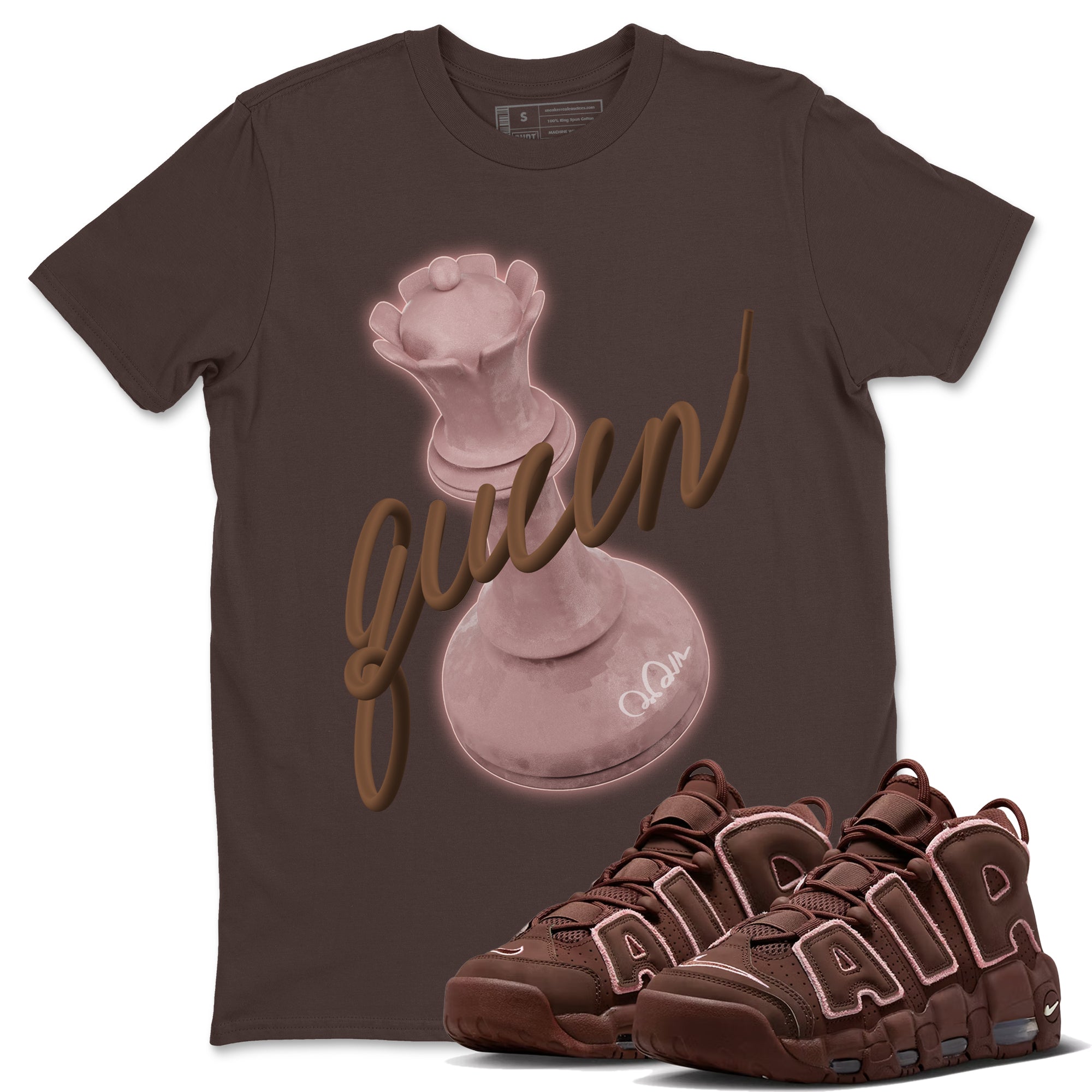 Air More Uptempo Valentines Day 3D Queen Crew Neck Sneaker Tees Nike Uptempo Valentines Day Sneaker T-Shirts Washing and Care Tip