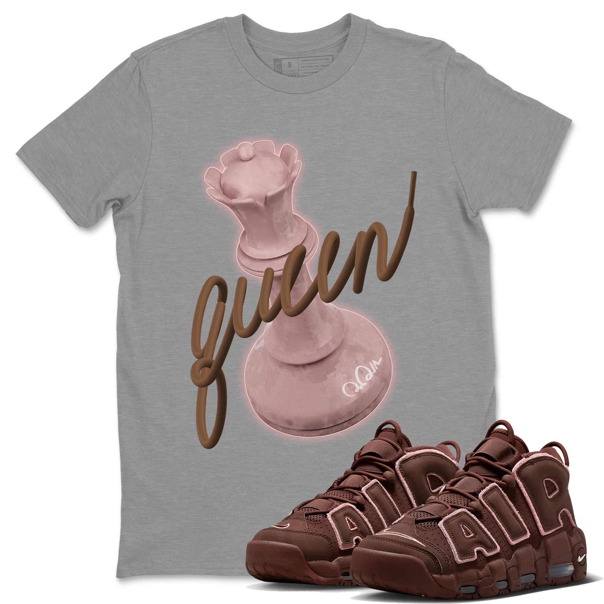 Air More Uptempo Valentines Day 3D Queen Crew Neck Sneaker Tees Nike Uptempo Valentines Day Sneaker T-Shirts Size Chart