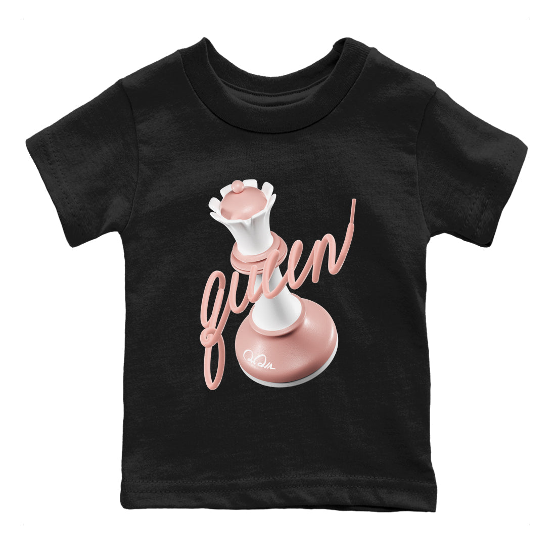Dunk Rose Whisper shirt to match jordans 3D Queen Streetwear Sneaker Shirt Nike Dunk LowRose Whisper Drip Gear Zone Sneaker Matching Clothing Baby Toddler Black 2 T-Shirt