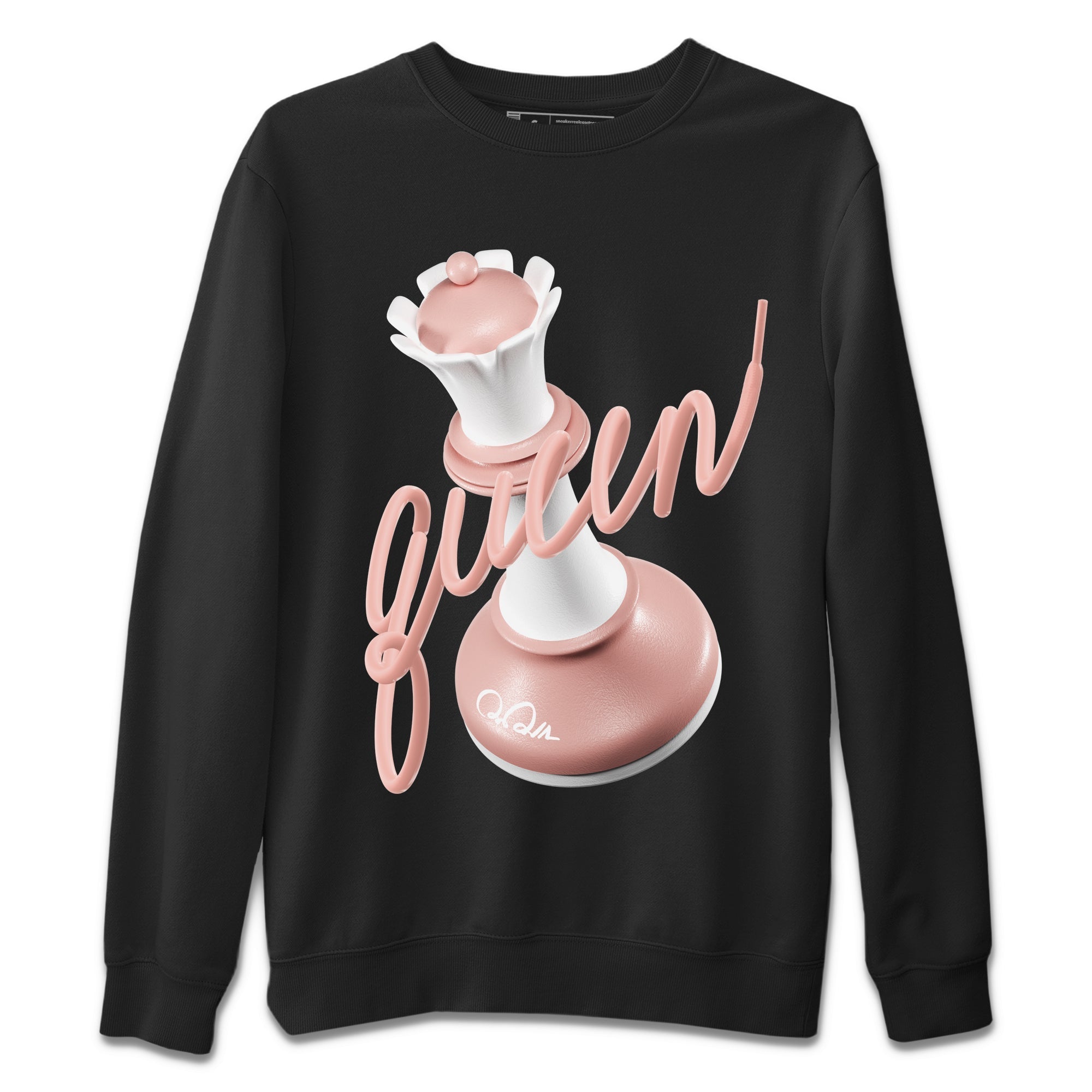 Dunk Rose Whisper shirt to match jordans 3D Queen Streetwear Sneaker Shirt Nike Dunk LowRose Whisper Drip Gear Zone Sneaker Matching Clothing Unisex Black 2 T-Shirt