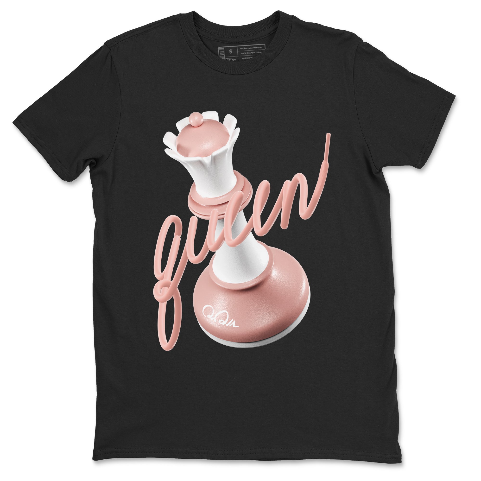 Dunk Rose Whisper shirt to match jordans 3D Queen Streetwear Sneaker Shirt Nike Dunk LowRose Whisper Drip Gear Zone Sneaker Matching Clothing Unisex Black 2 T-Shirt