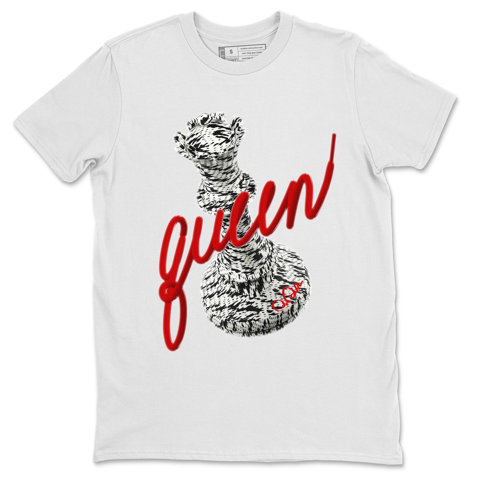 Yeezy 350 Zebra Sneaker Match Tees 3D Queen Streetwear Sneaker Shirt Yeezy Boost 350 V2 Zebra Sneaker Release Tees Unisex Shirts White 2