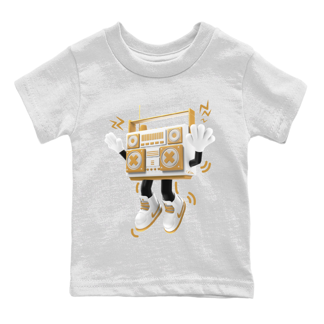 Air Jordan 13 Wheat Sneaker Match Tees 90s Radio Boy Streetwear Sneaker Shirt AJ13 Wheat Sneaker Release Tees Kids Shirts White 2