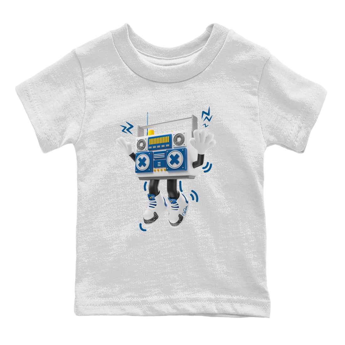 Air Jordan 3 Wizards Sneaker Match Tees 90s Radio Boy Streetwear Sneaker Shirt AJ3 NBA Wizards  Sneaker Release Tees Kids Shirts White 2