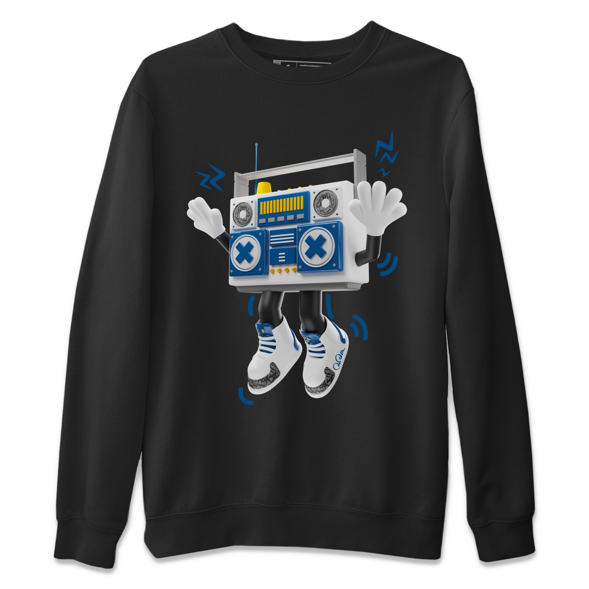 Air Jordan 3 Wizards Sneaker Match Tees 90s Radio Boy Streetwear Sneaker Shirt AJ3 NBA Wizards  Sneaker Release Tees Unisex Shirts Black 2