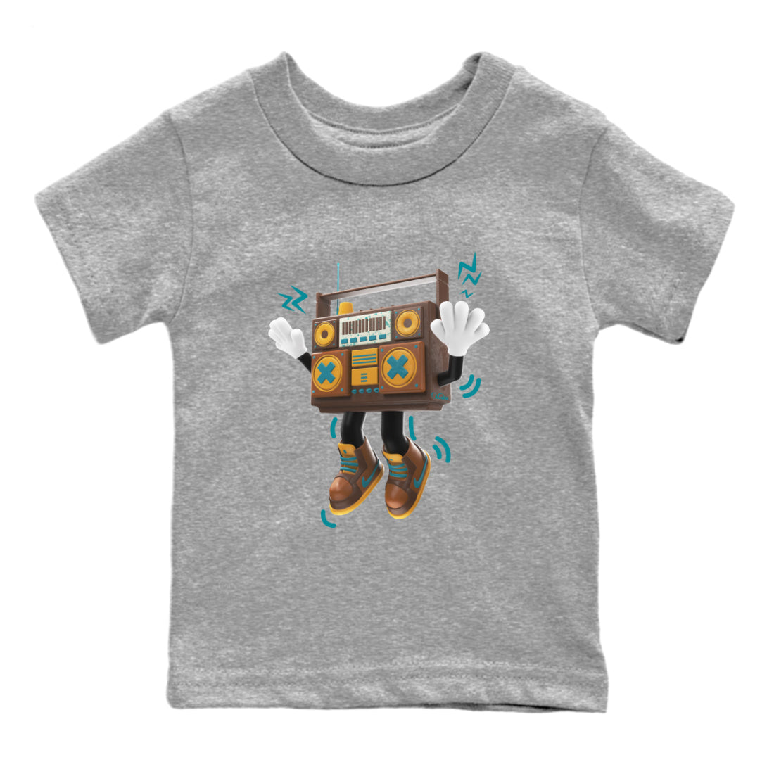 Air Jordan 4 Cacao Wow shirt to match jordans 90s Radio Boy Streetwear Sneaker Shirt AJ4 Cacao Wow Drip Gear Zone Sneaker Matching Clothing Baby Toddler Heather Grey 2 T-Shirt