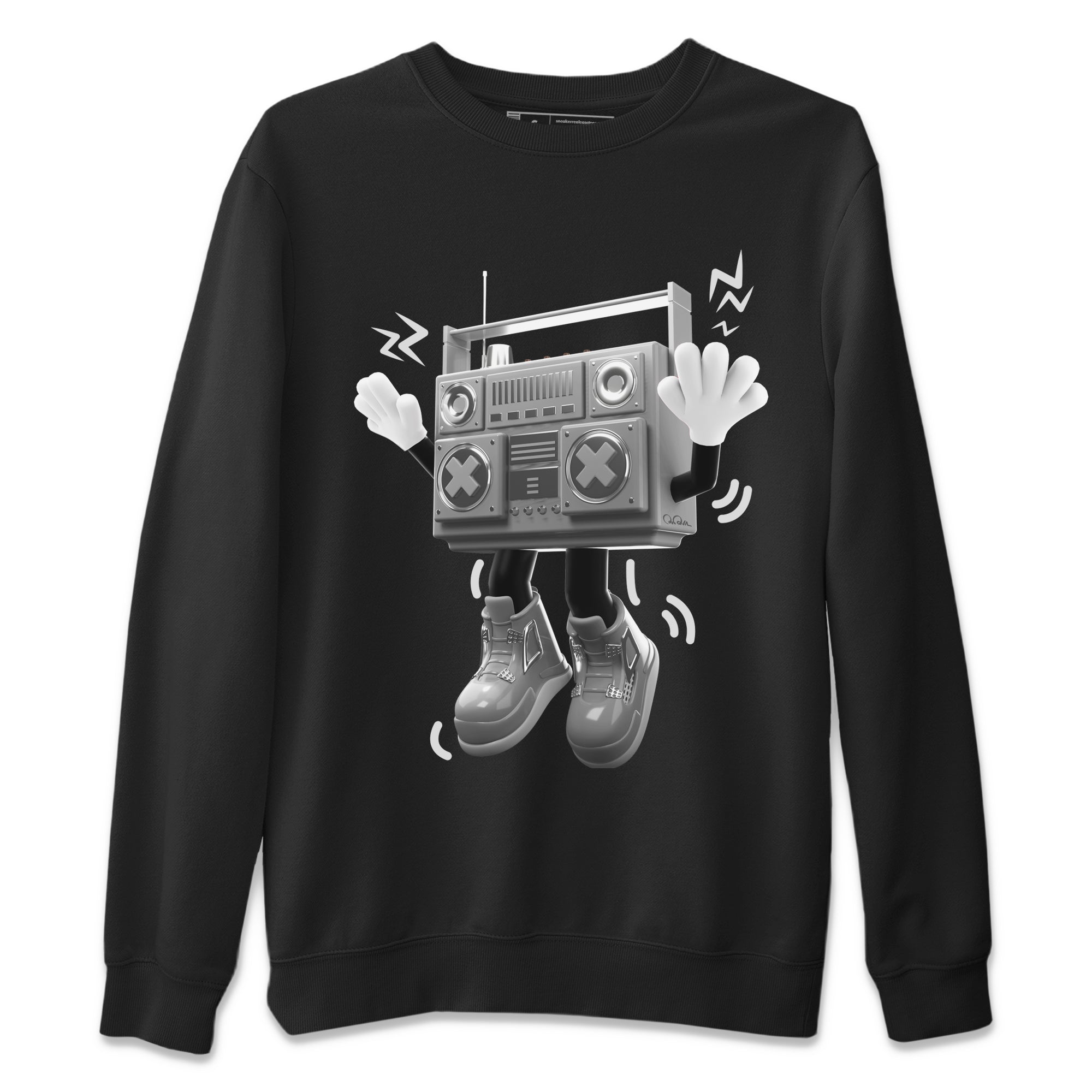 Air Jordan 4 Frozen Moments shirt to match jordans 90s Radio Boy Streetwear Sneaker Shirt AJ4 Frozen Moments Drip Gear Zone Sneaker Matching Clothing Unisex Black 2 T-Shirt