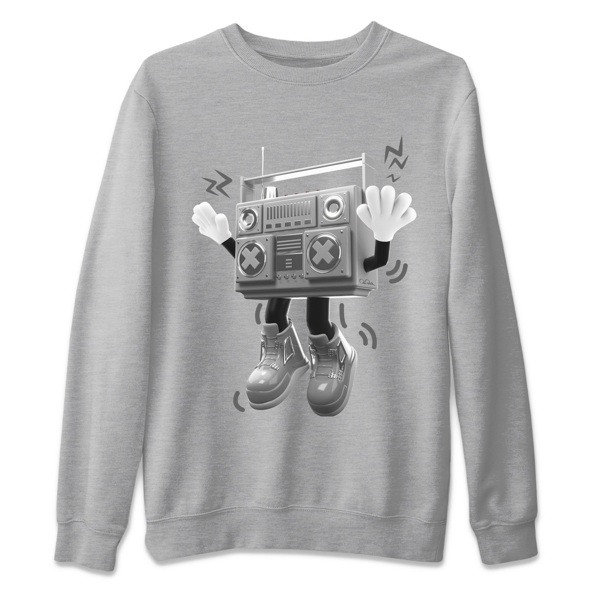 Air Jordan 4 Frozen Moments shirt to match jordans 90s Radio Boy Streetwear Sneaker Shirt AJ4 Frozen Moments Drip Gear Zone Sneaker Matching Clothing Unisex Heather Grey 2 T-Shirt