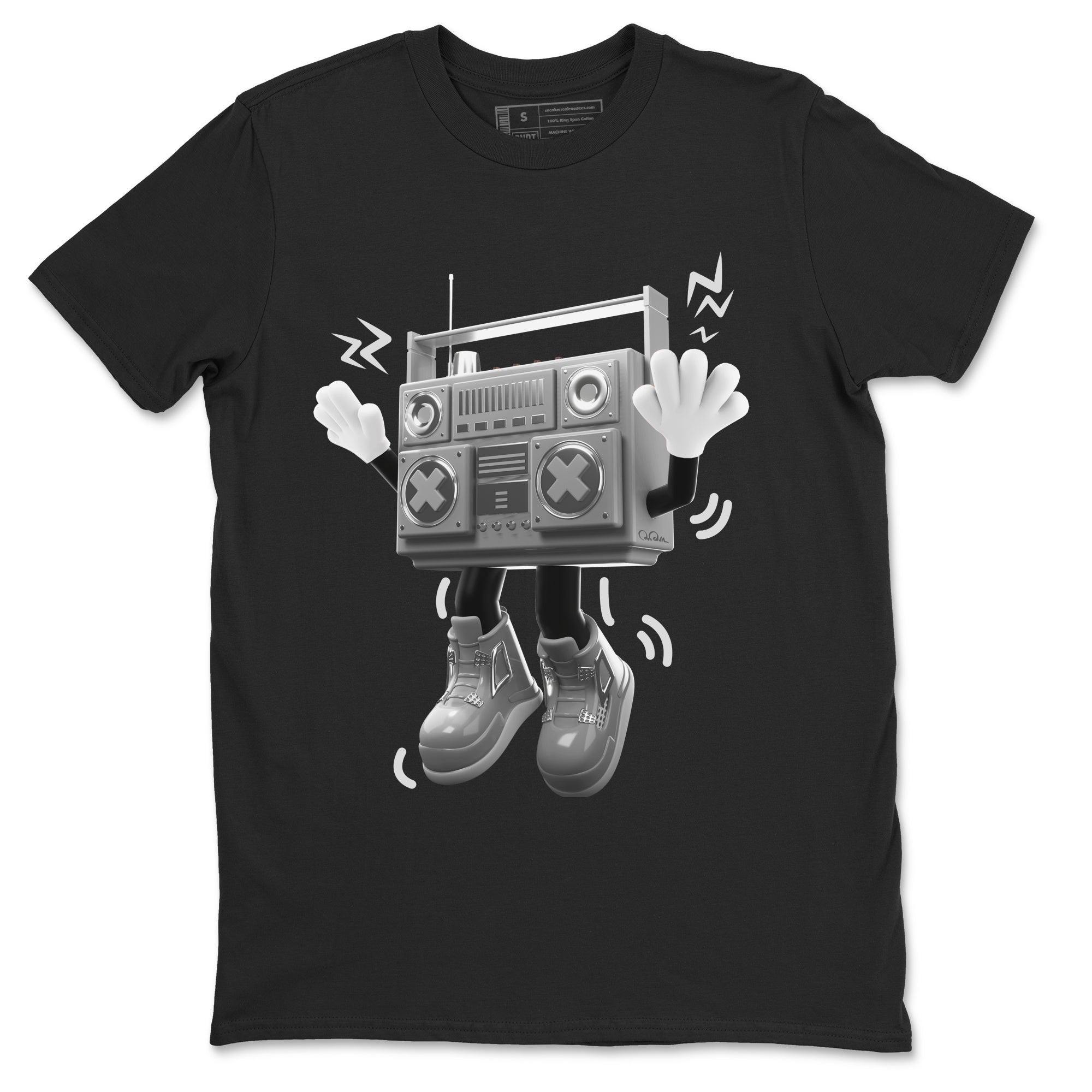 Air Jordan 4 Frozen Moments shirt to match jordans 90s Radio Boy Streetwear Sneaker Shirt AJ4 Frozen Moments Drip Gear Zone Sneaker Matching Clothing Unisex Black 2 T-Shirt
