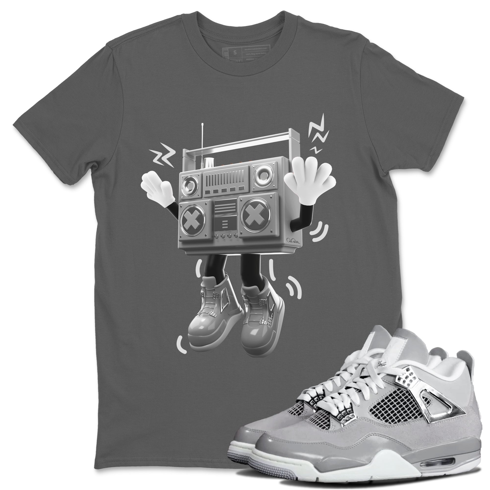 Air Jordan 4 Frozen Moments shirt to match jordans 90s Radio Boy Streetwear Sneaker Shirt AJ4 Frozen Moments Drip Gear Zone Sneaker Matching Clothing Unisex Cool Grey 1 T-Shirt