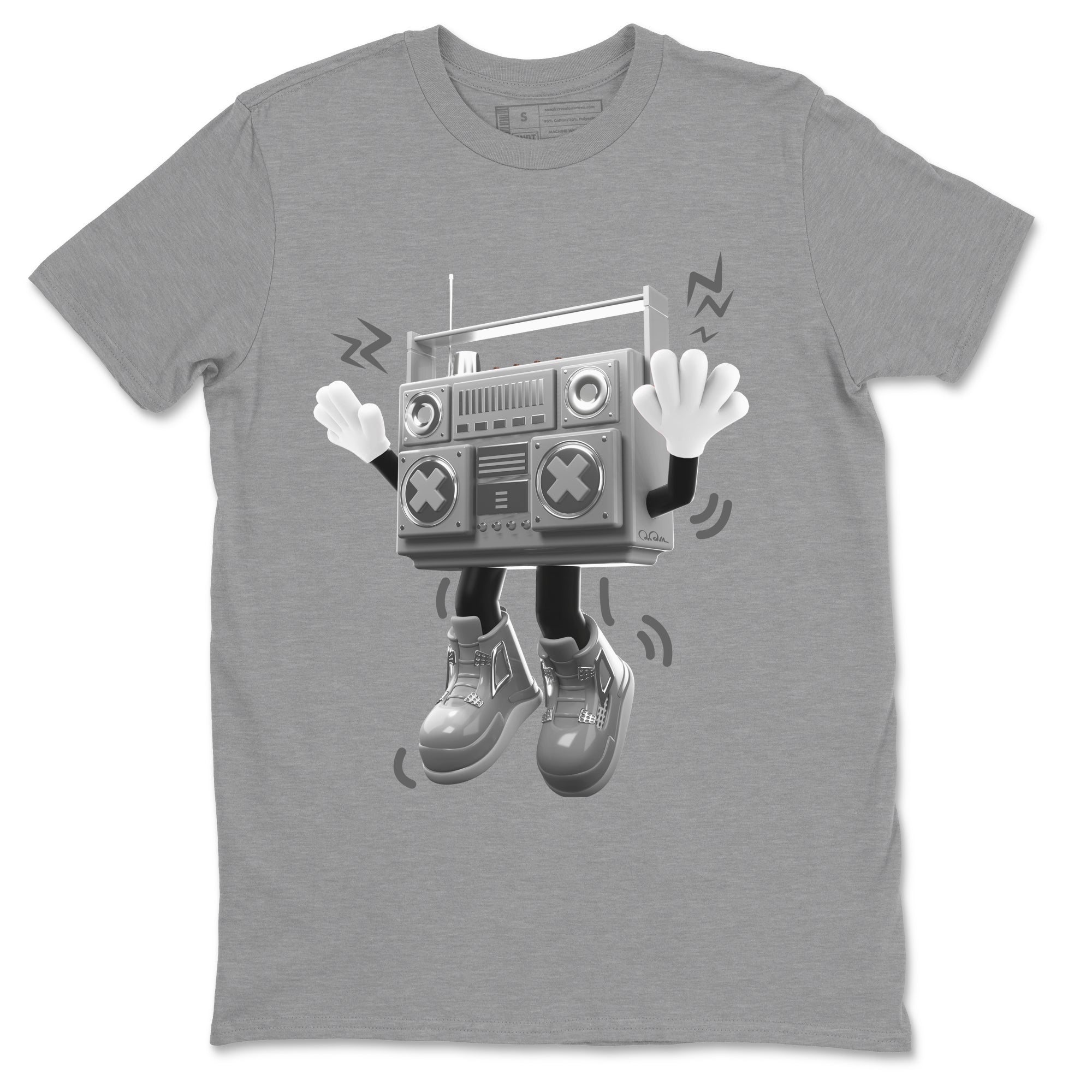 Air Jordan 4 Frozen Moments shirt to match jordans 90s Radio Boy Streetwear Sneaker Shirt AJ4 Frozen Moments Drip Gear Zone Sneaker Matching Clothing Unisex Heather Grey 2 T-Shirt