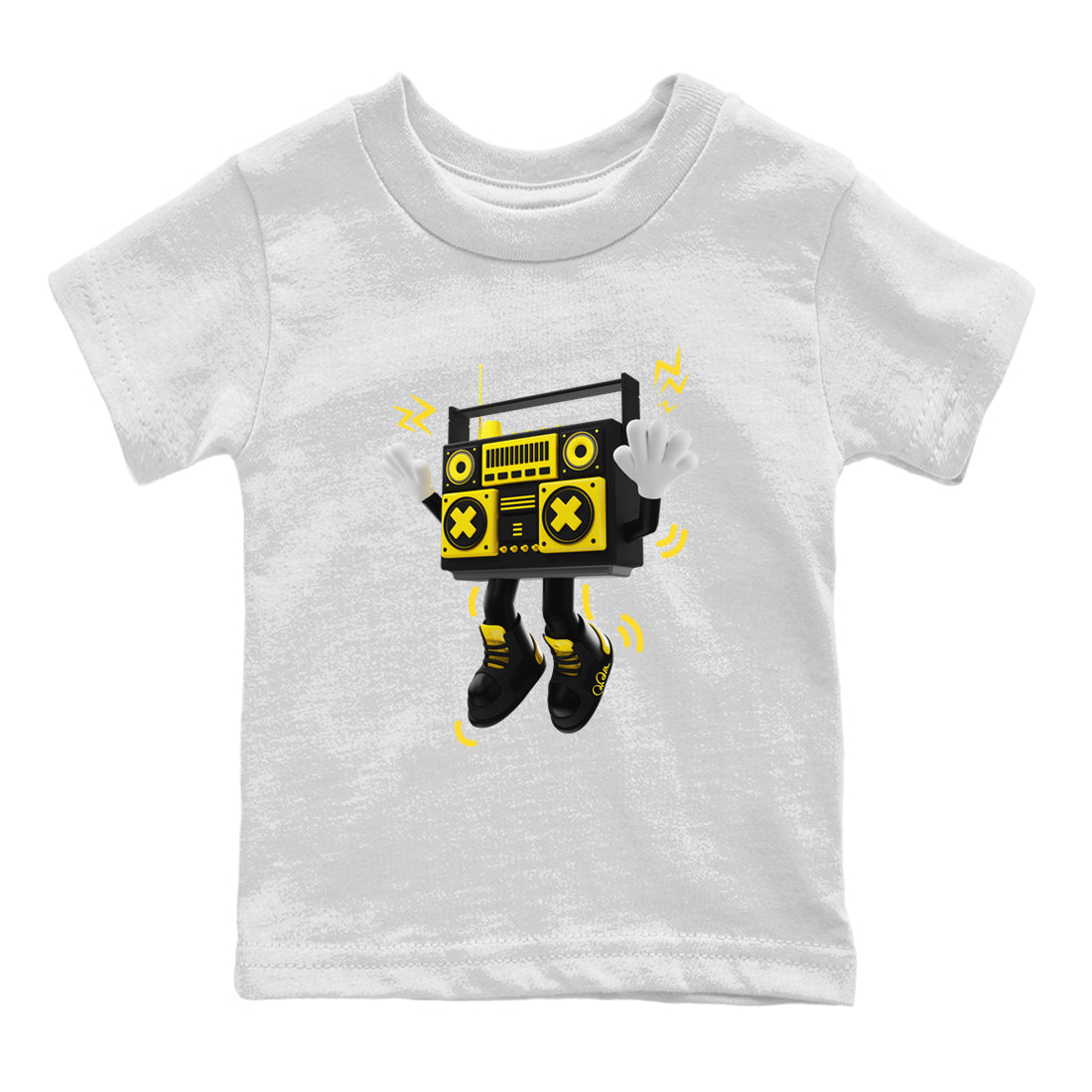 Air Jordan 4 Thunder Sneaker Match Tees 90s Radio Boy Streetwear Sneaker Shirt AJ4 Thunder Jumpman Sneaker Release Tees Kids Shirts White 2