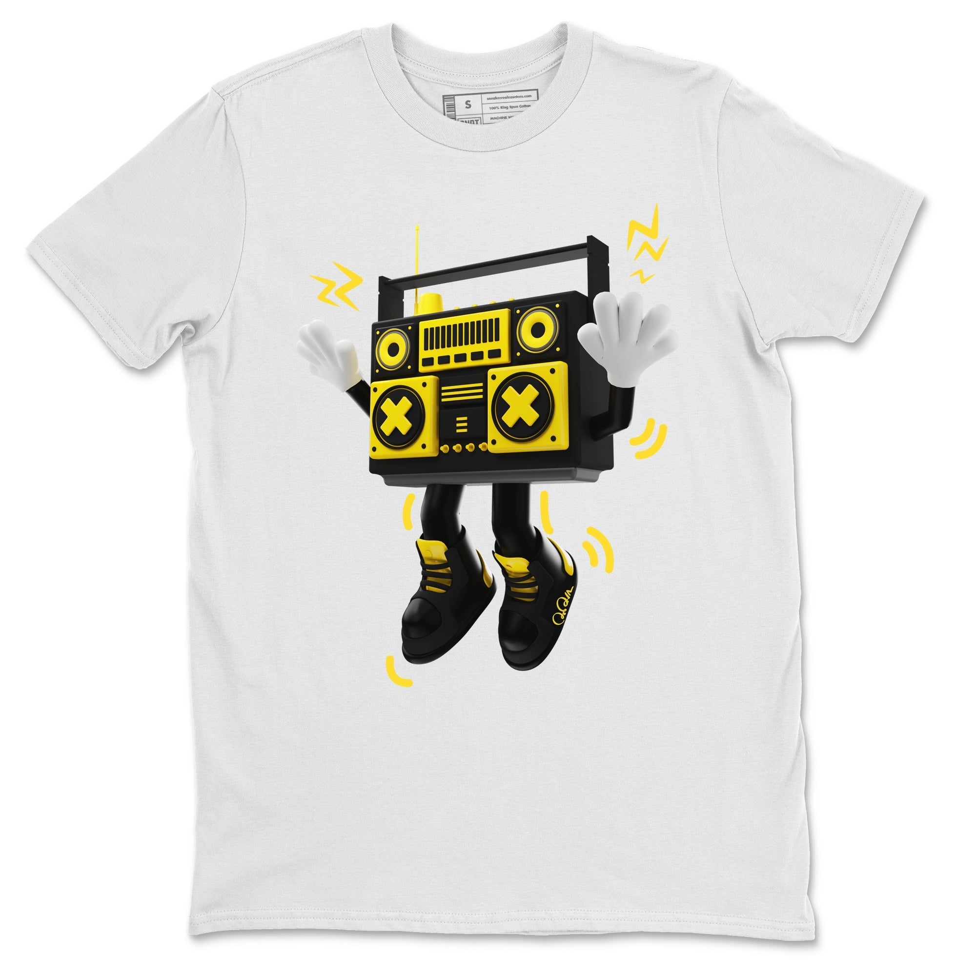 Air Jordan 4 Thunder Sneaker Match Tees 90s Radio Boy Streetwear Sneaker Shirt AJ4 Thunder Jumpman Sneaker Release Tees Unisex Shirts White 2