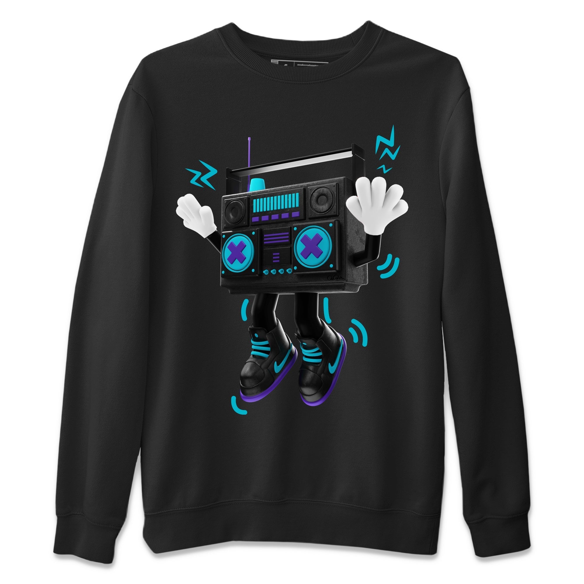 Air Jordan 6 Aqua Sneaker Match Tees 90s Radio Boy Sneaker Tees AJ6 Aqua Sneaker Release Tees Unisex Shirts Black 2