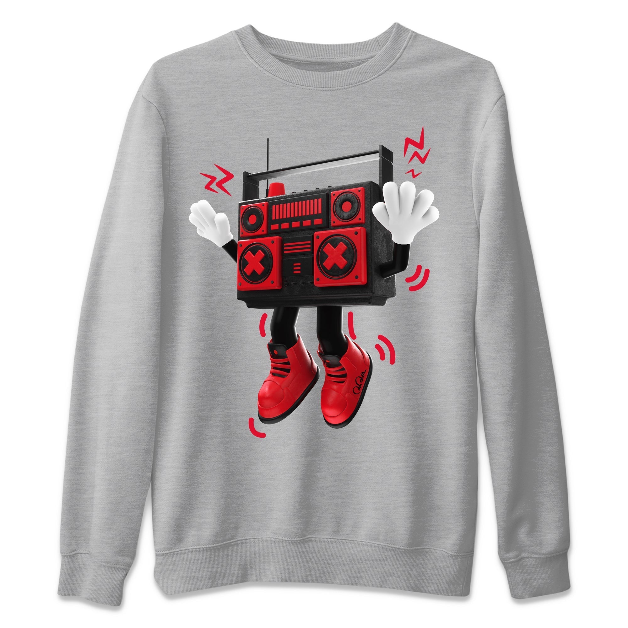 Air Jordan 6 Toro Bravo Sneaker Match Tees 90s Radio Boy Streetwear Sneaker Shirt 3D Graphic Design Shirts AJ6 Toro Bravo Sneaker Release Tees Unisex Shirts Heather Grey 2
