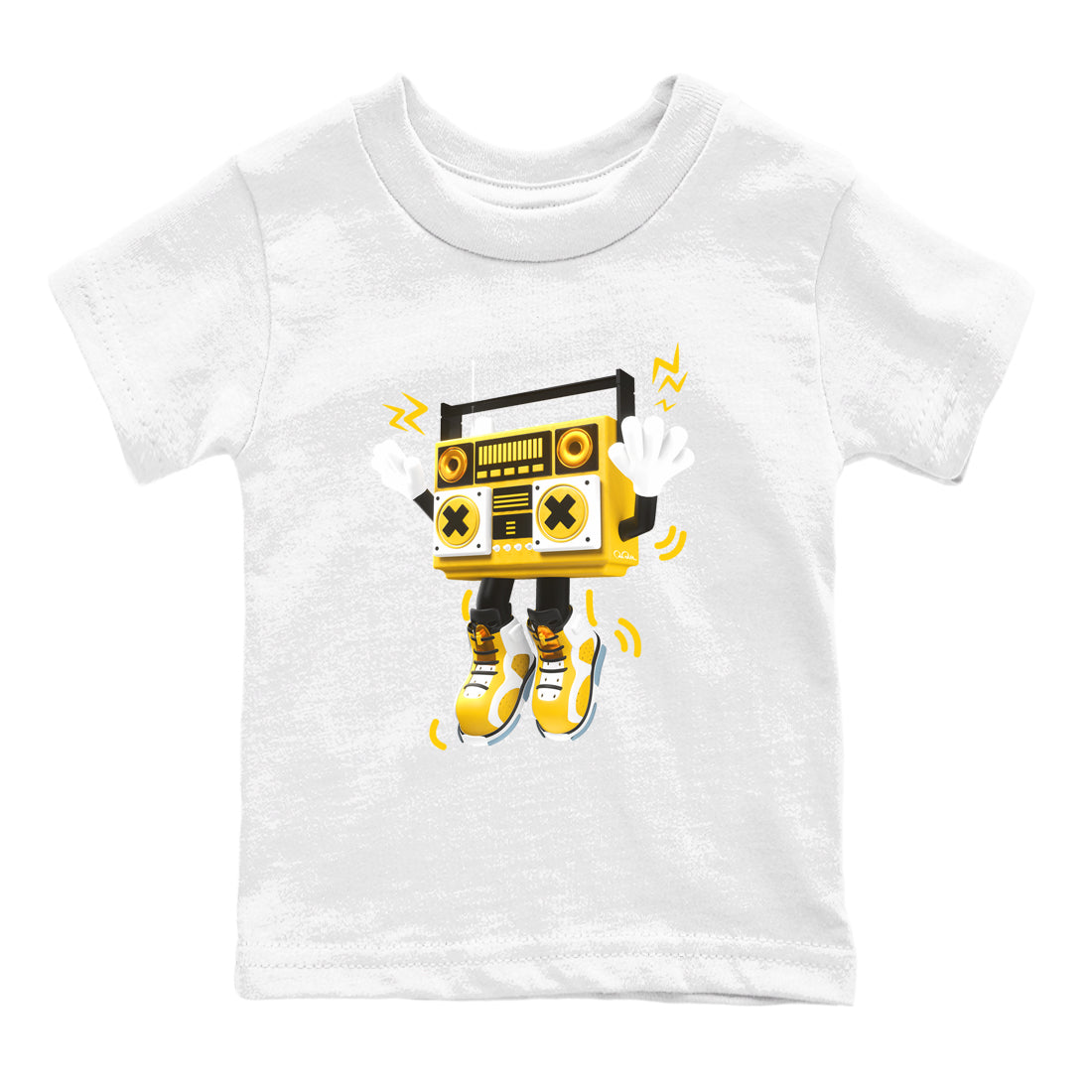 6s Yellow Ochre shirt to match jordans 90s Radio Boy sneaker tees streetwear brand Air Jordan 6 Yellow Ochre Drip Gear Zone Brand Baby Toddler White 2 T-Shirt