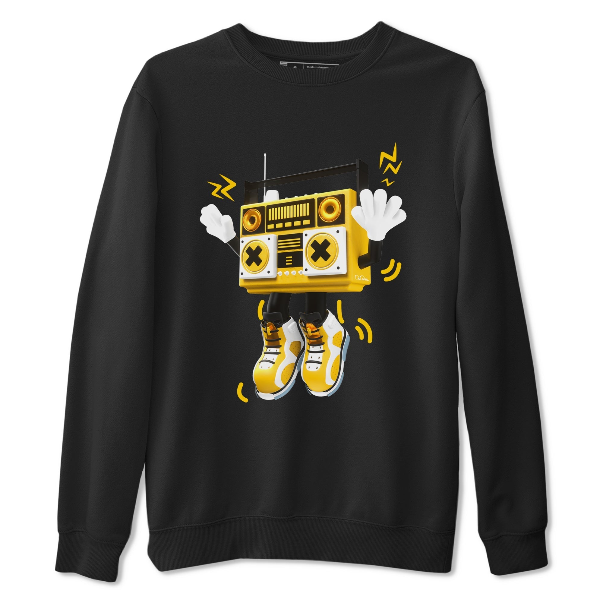 6s Yellow Ochre shirt to match jordans 90s Radio Boy sneaker tees streetwear brand Air Jordan 6 Yellow Ochre Drip Gear Zone Brand Unisex Black 2 T-Shirt