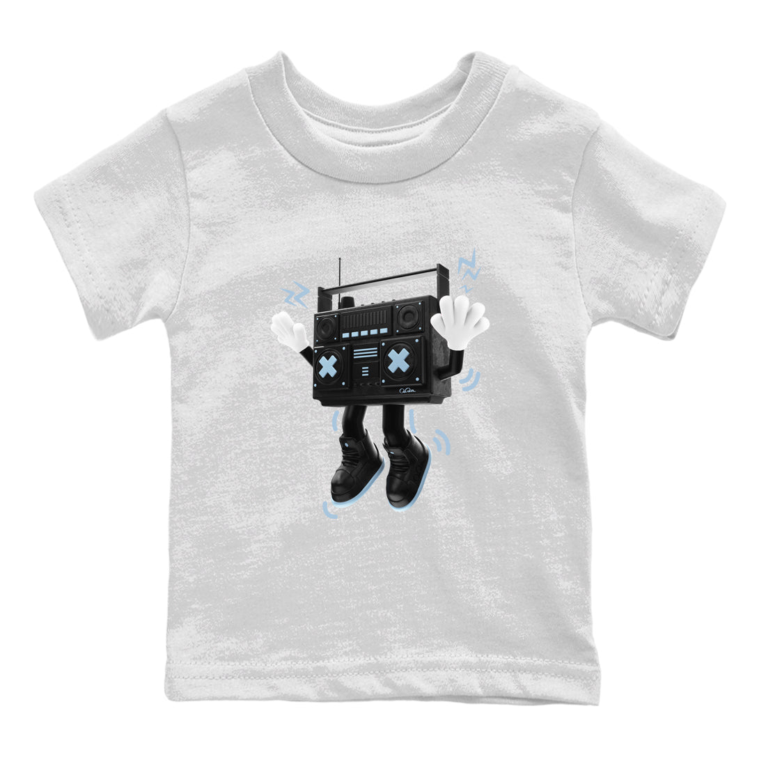 Air Jordan 7 Chambray Sneaker Match Tees 90s Radio Boy Streetwear Sneaker Shirt AJ7 Chambray Sneaker Release Tees Kids Shirts White 2