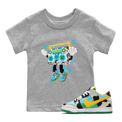 Dunk Chunky Dunky Drip Gear Zone 90s Radio Boy Sneaker Tees Nike SB Ben's Jerrys Sneaker Release Tees Kids Shirts Heather Grey 1
