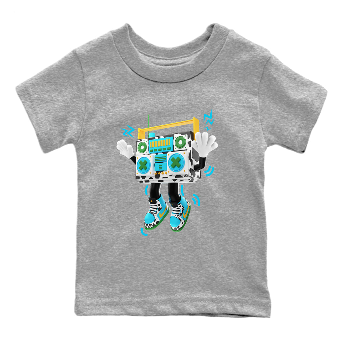 Dunk Chunky Dunky Drip Gear Zone 90s Radio Boy Sneaker Tees Nike SB Ben's Jerrys Sneaker Release Tees Kids Shirts Heather Grey 2