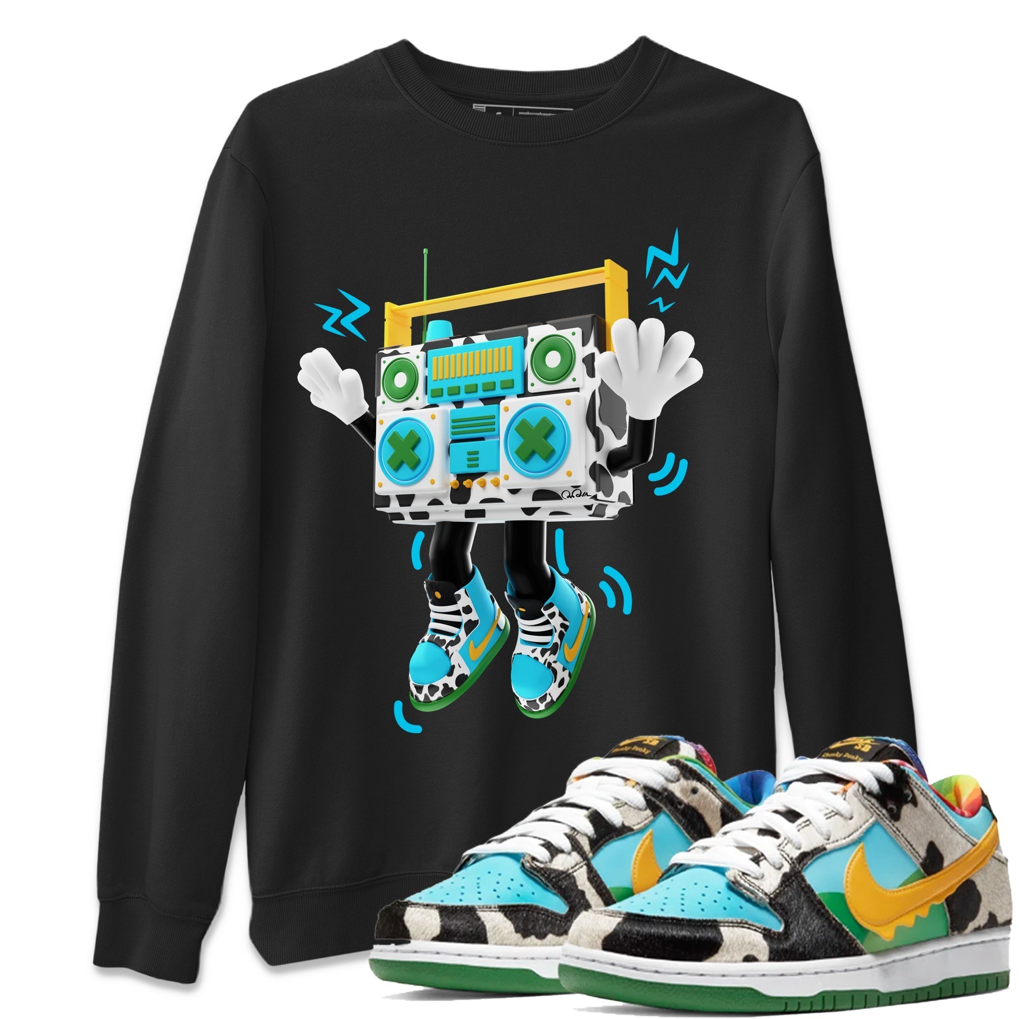Dunk Chunky Dunky Drip Gear Zone 90s Radio Boy Sneaker Tees Nike SB Ben's Jerrys Sneaker Release Tees Unisex Shirts Black 1